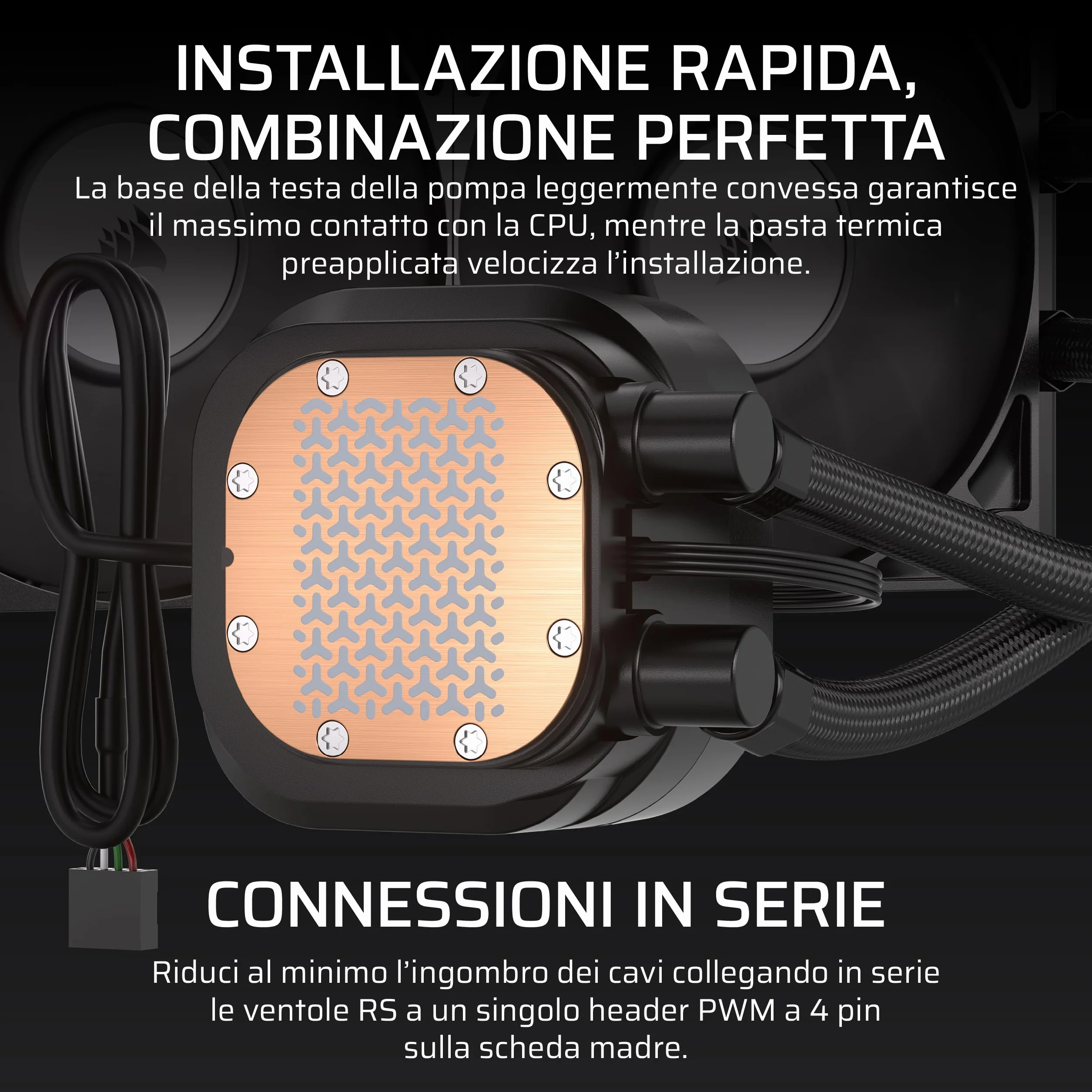 CORSAIR NAUTILUS 360 RS LCD Dissipatore a Liquido per CPU – Nero | Schermo LCD IPS da 2,1", AIO da 360mm, Bassa rumorosità, Daisy-Chain, Intel LGA 1851/1700, AMD AM5/AM4, 3 ventole RS120