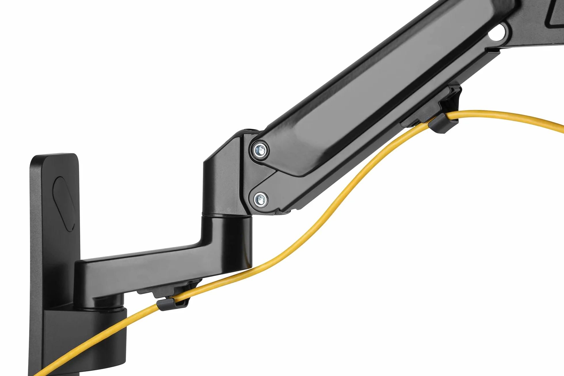 DIGITUS supporto a parete per monitor con molla a gas e braccio girevole - per schermi da 17-43" - carico massimo 23kg - VESA 75x75/100x100 - orientabile, inclinabile, girevole e regolabile in altezza