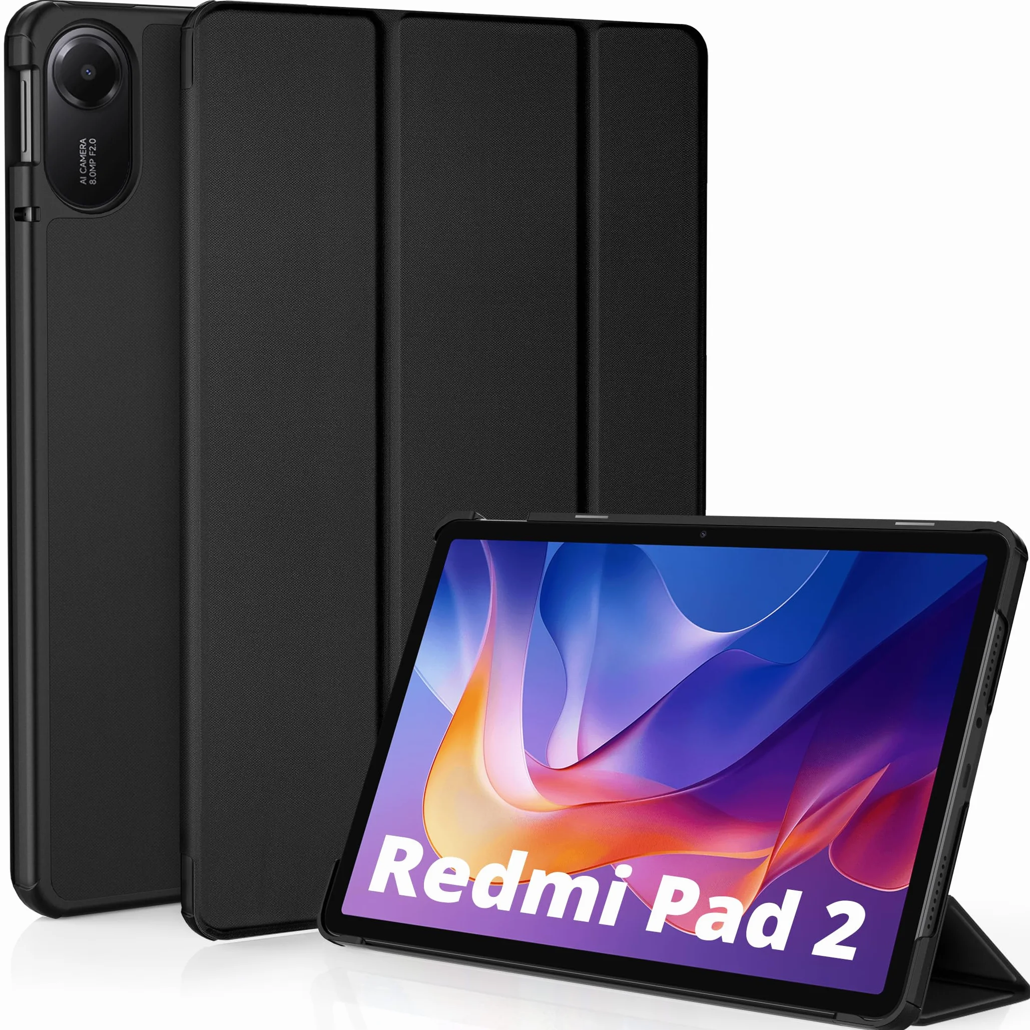 Xiaomi Redmi Pad 2 11 Cali Cover PU Custodia Ultra Sottile Leggero Supporto in Pelle Pelle