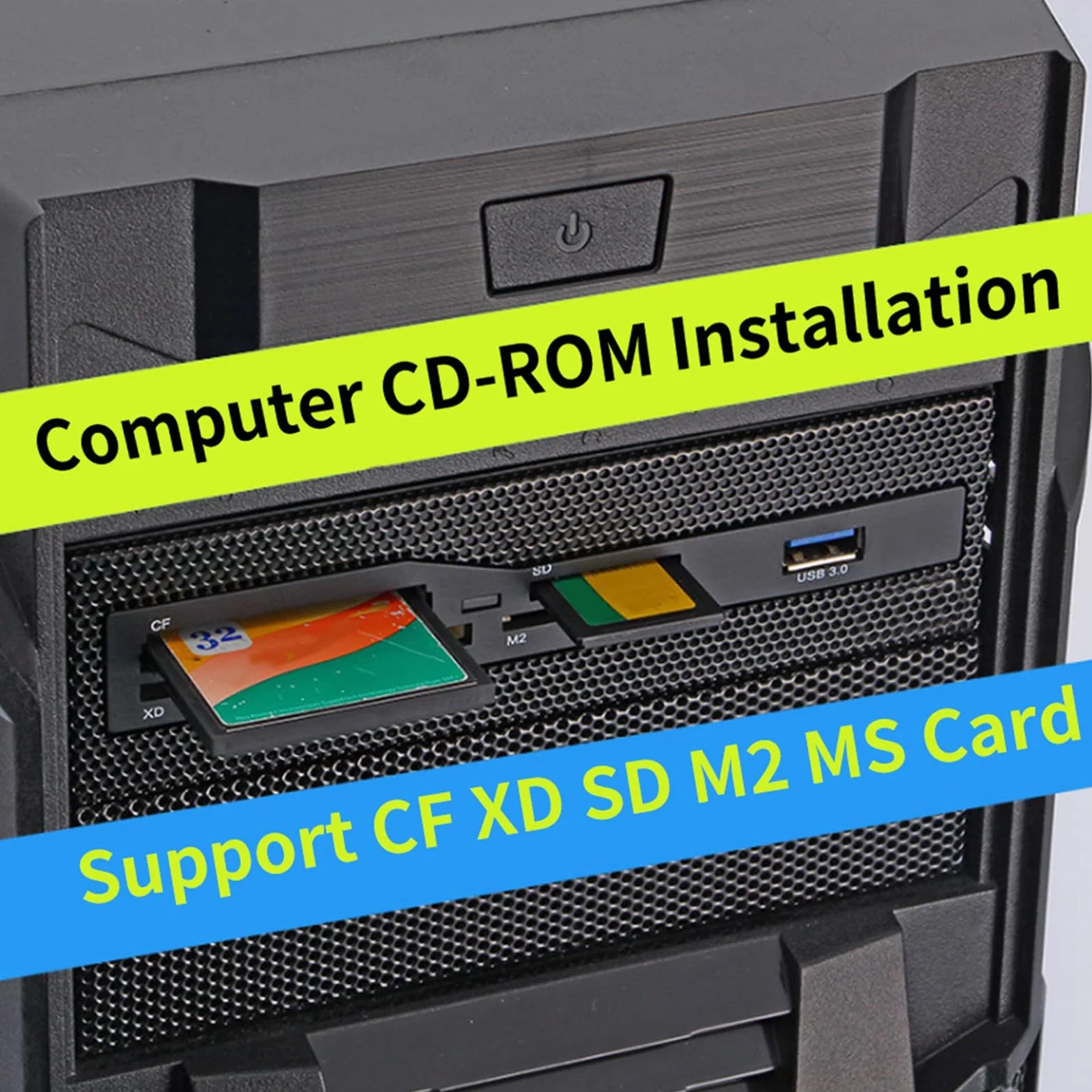 Pannello Frontale Lettore di Schede Interno Pannello Frontale Usb 16×10×5 Pc Lettore di Schede Interno Porta Usb 3.0 M2 Scheda Cf Cruscotto Pannello Frontale Pannello del Pc