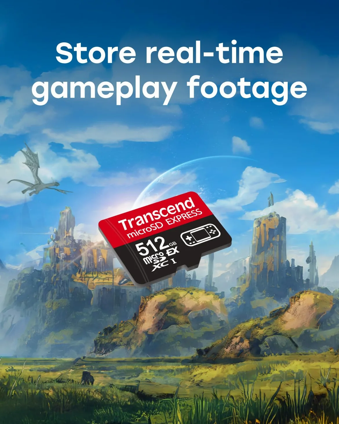 Transcend Scheda microSD Express da 256 GB, fino a 900 MB/s, per dispositivi Nintendo Switch 2/AR VR, scheda di memoria video 4K 8K UHD per ROG Ally/Steam Deck/MSI Claw/GoPro/Insta360/DJI/Drone/Camera