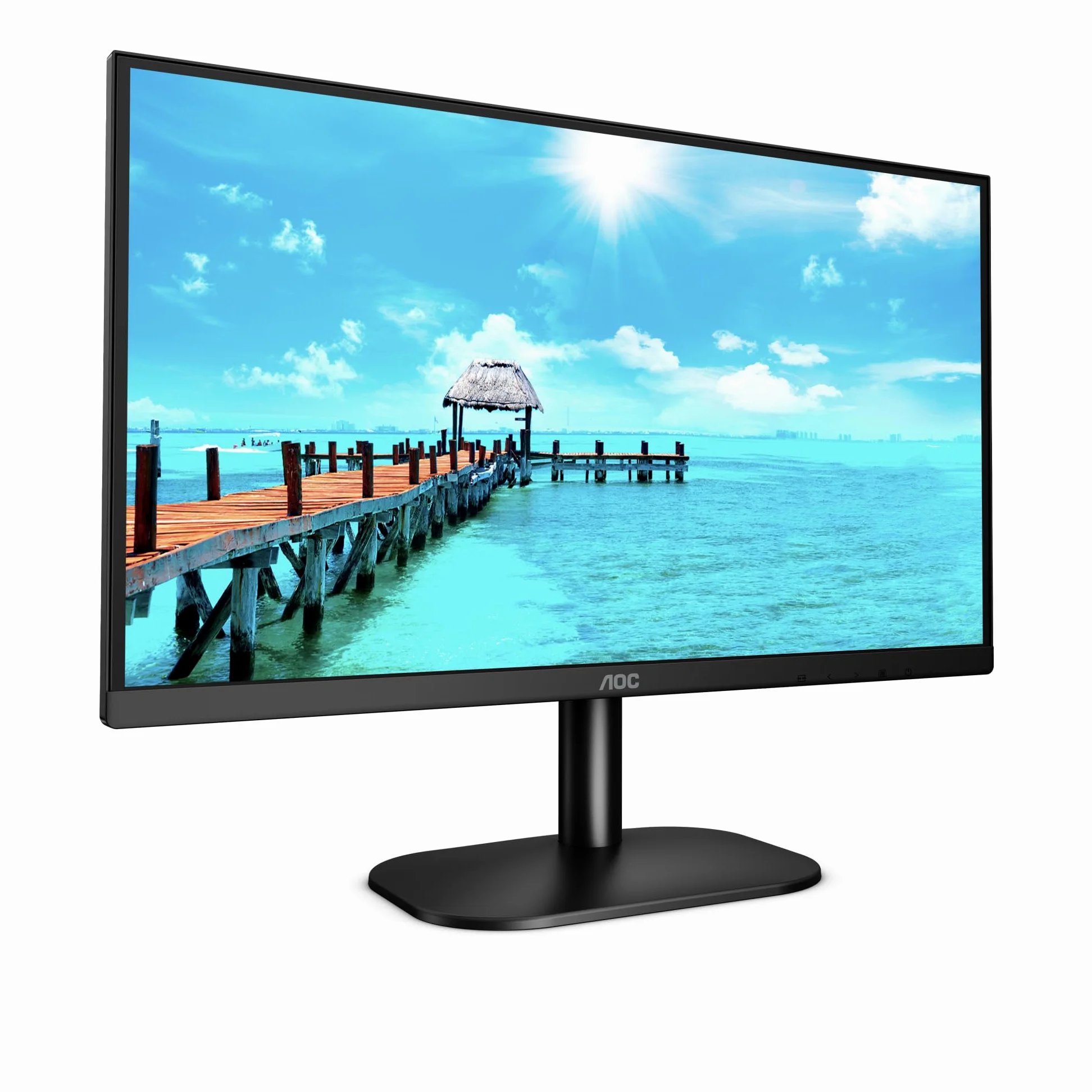 AOC Monitor Italia 24B2XH LED da 23.8" IPS, FHD, 1920 x 1080, 75 Kz, VGA, HDMI, Nero, 24 inch FHD IPS 75Hz, HDMI - VGA, No Speakers