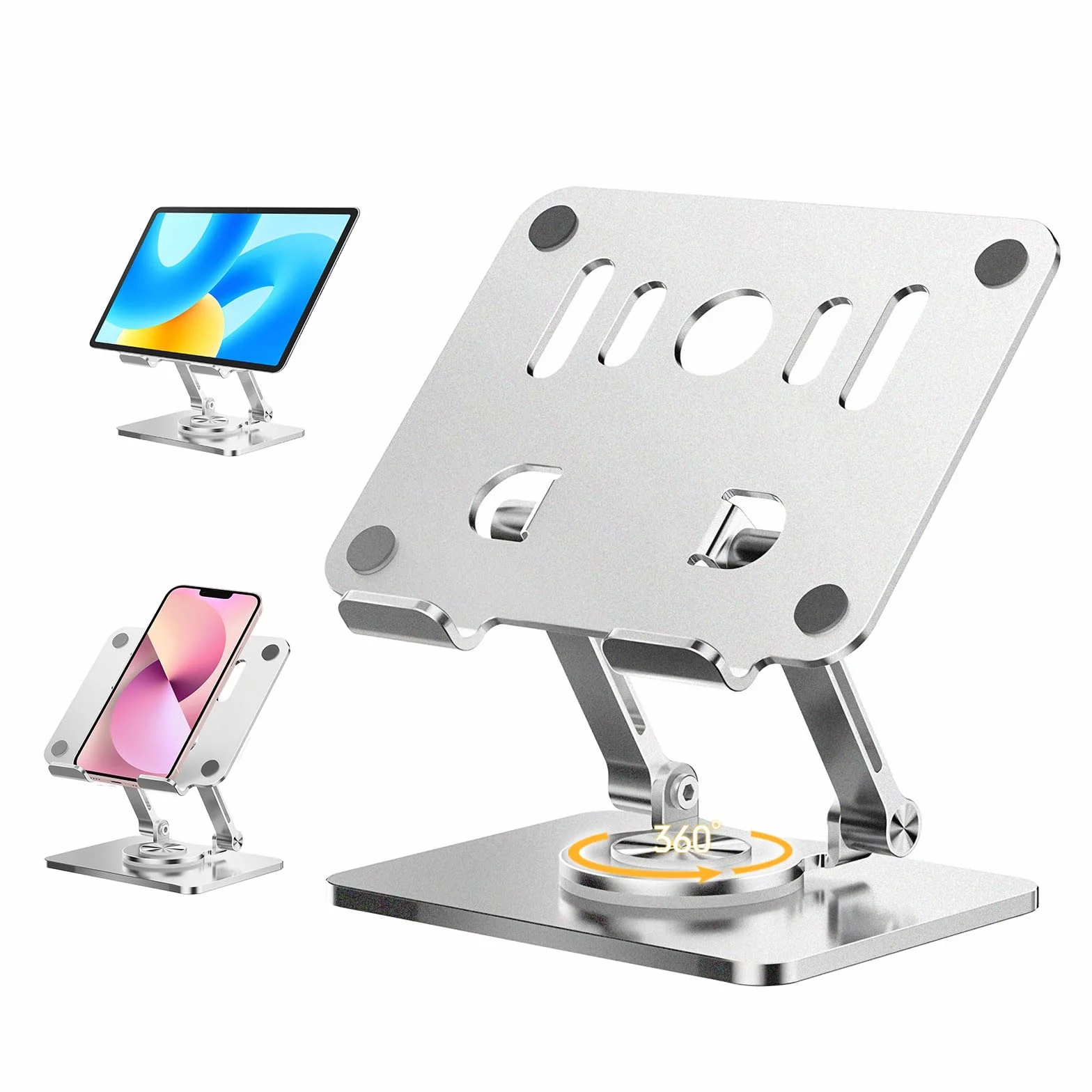Supporto Tablet Girevole a 360° Regolabile Compatibile con 4-13'' iPad Android