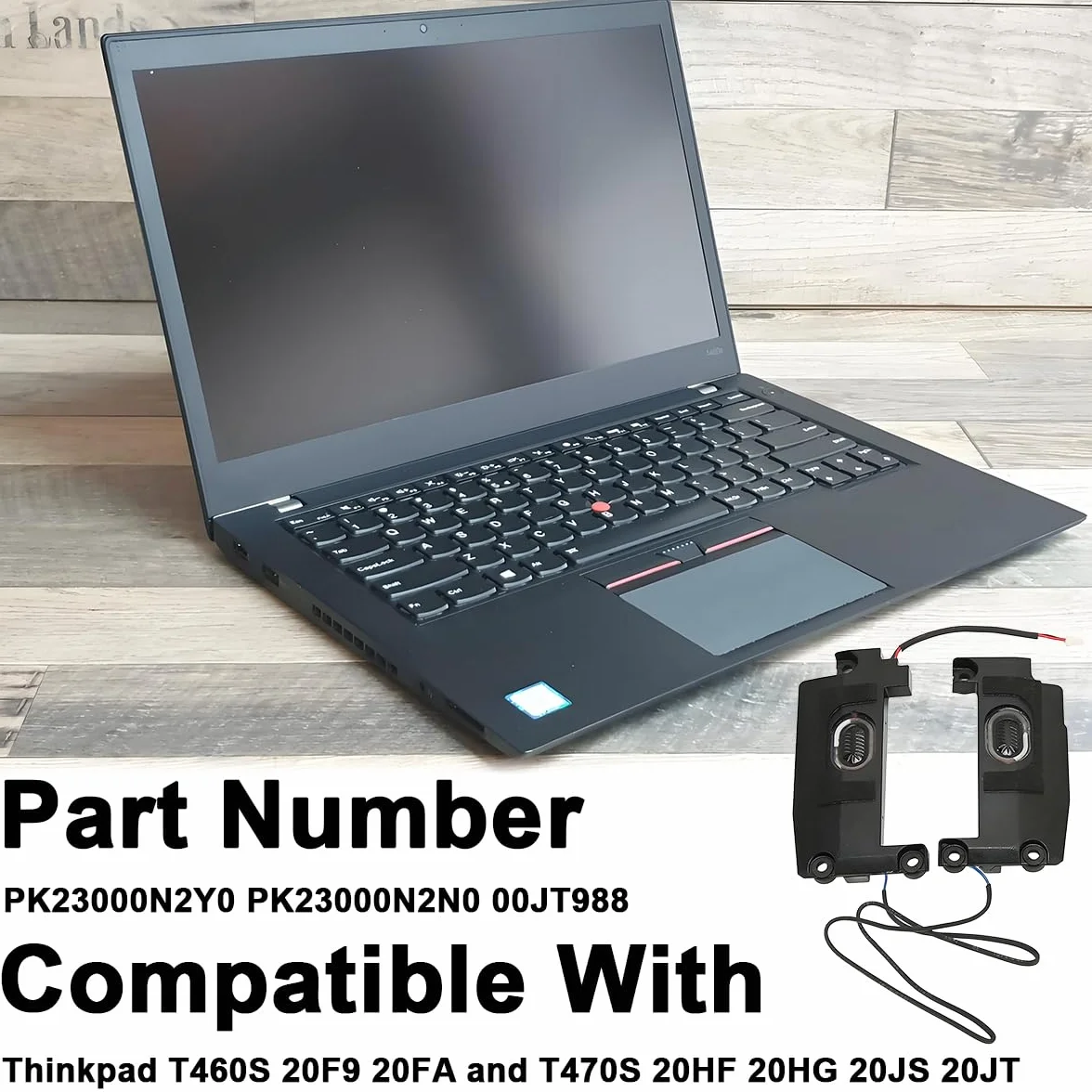 Altoparlante Interno per Laptop per Lenovo Thinkpad T460S 20F9 20FA T470S 20HF 20HG, Altoparlanti integrati Sinistro e Destro PK23000N2Y0 PK23000N2N0 00JT988 Audio HiFi