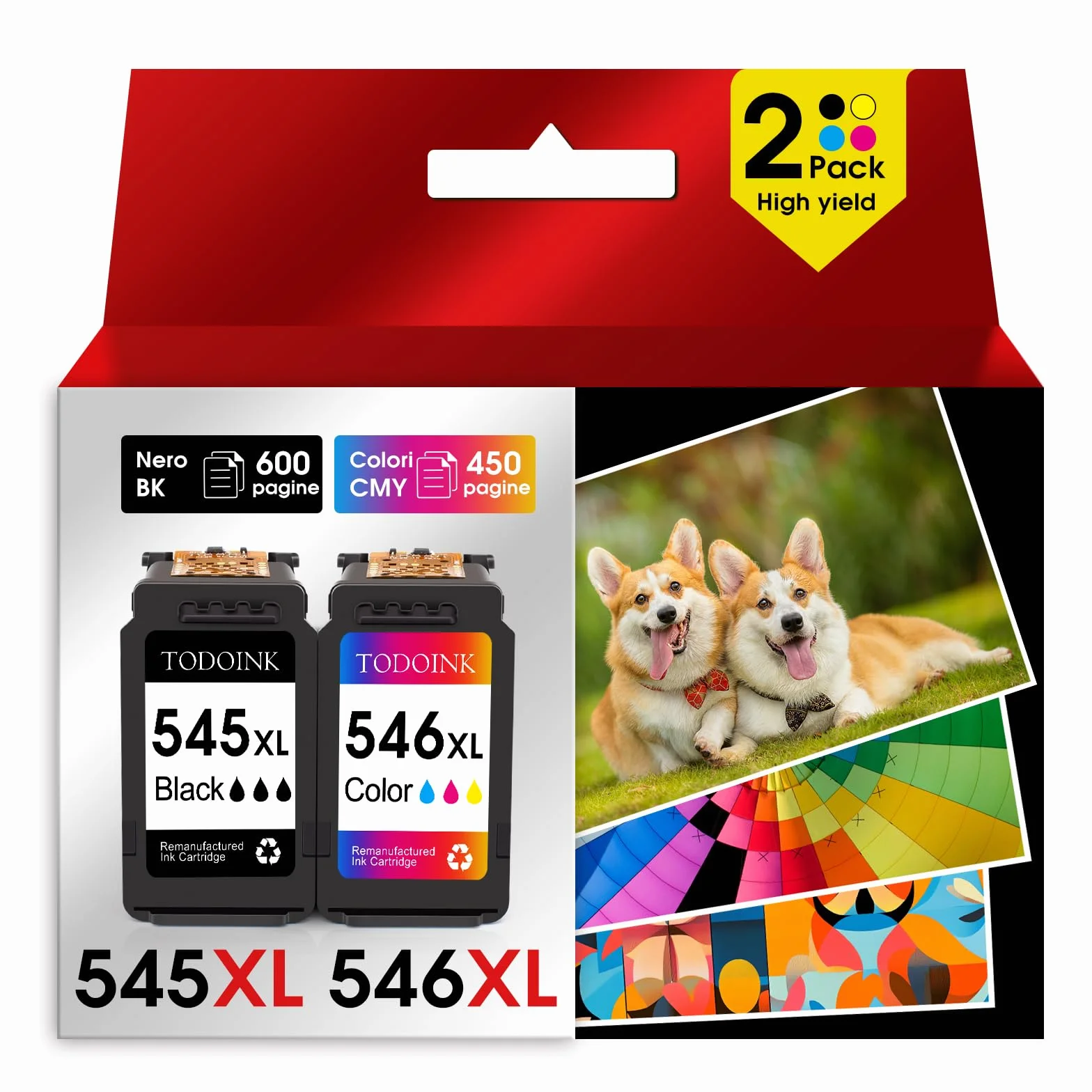 545XL 546XL Cartucce Cartucce d'inchiostro Sostituzione per Canon 545 546 XL Multipack per Pixma MX490 MX495 MG2550s MG2550 TS3150 TS3151 TS3350 TR4550 TR4551