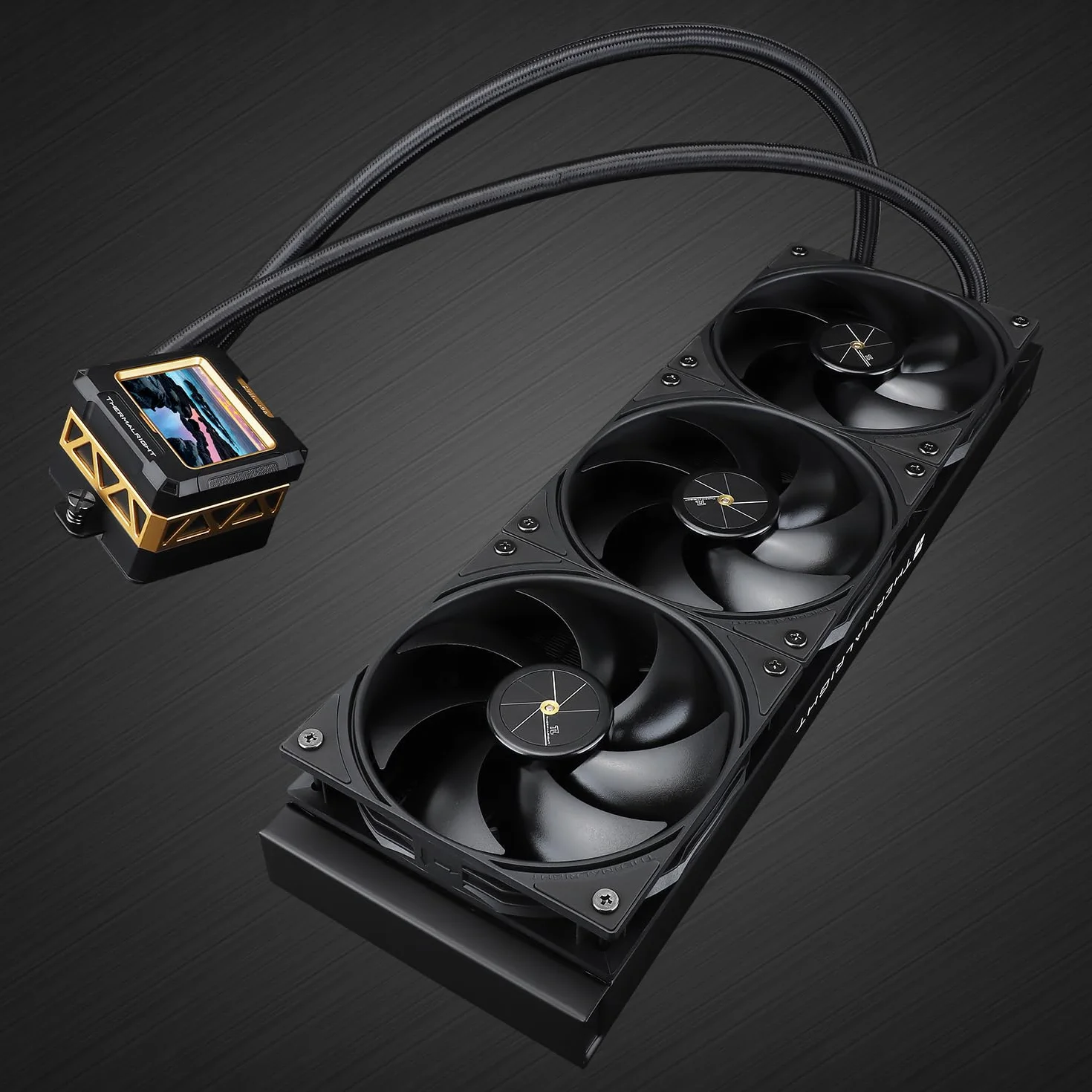 THERMALRIGHT FW 360 - Raffreddamento ad Acqua CPU Nero Con 3 Ventole PWM, Schermo LCD IPS 320 x 240, AIO 360, Liquido per AMD/Intel PC