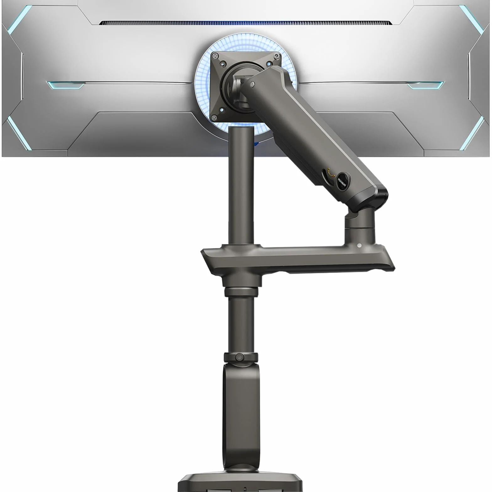 HUANUO Braccio per monitor ad alta resistenza per schermi ultrawide da 49 pollici, supporta 18 kg, supporto per monitor da gioco regolabile con altezza massima di 739 mm, VESA 75x75 100x100