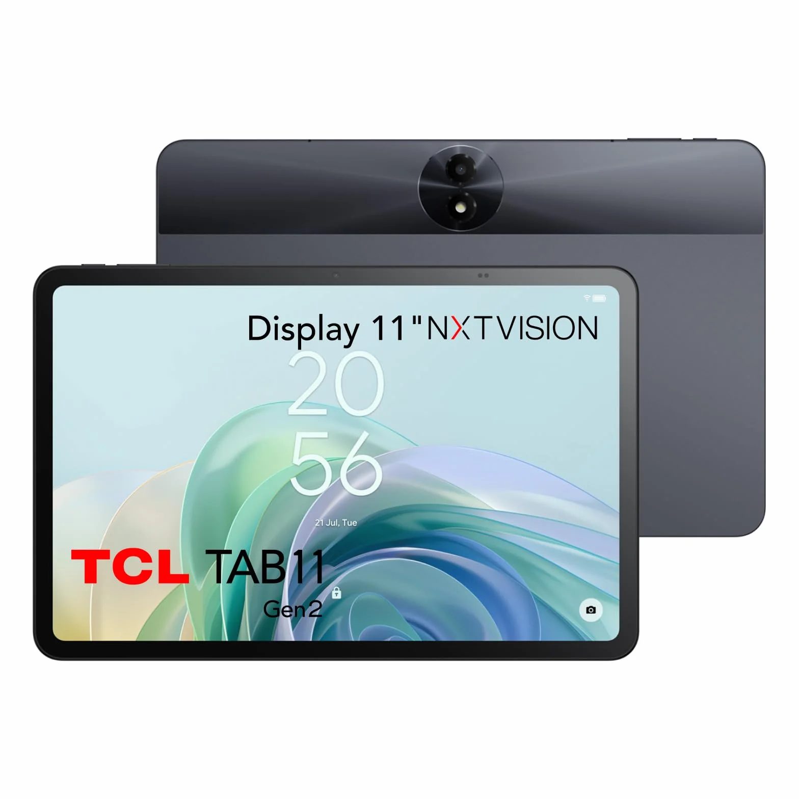 TCL Tablet TAB 11 Gen 2, Display NXTVISION da 11 pollici, Memoria da 256GB (Espandibile fino a 1TB), RAM da 6GB (+6GB di Espansione RAM), Batteria da 8000mAh, Ricarica Rapida, Tablet Android WiFi