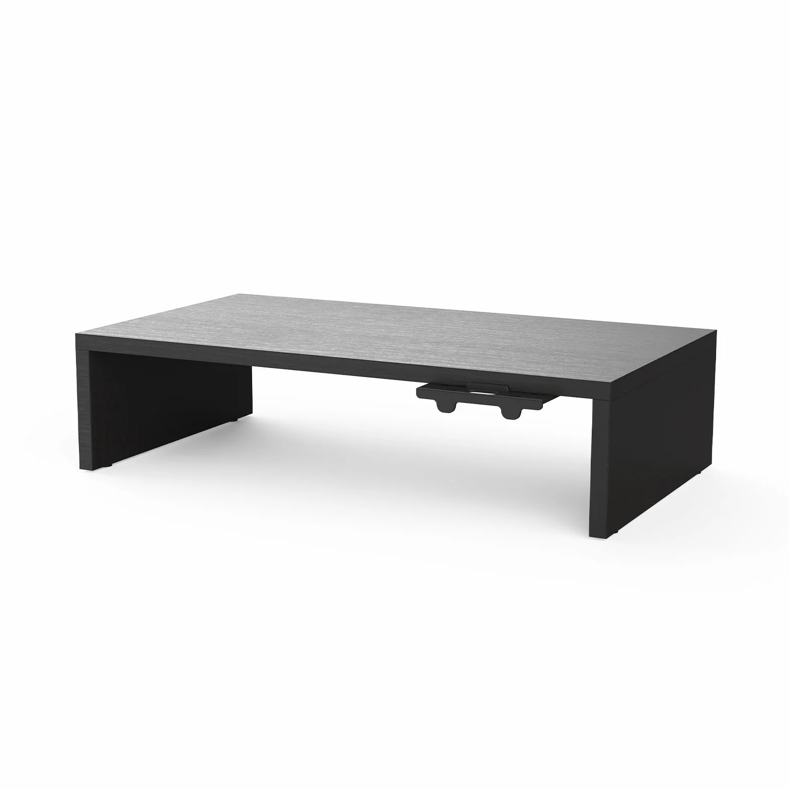 GRIFEMA GB1052-1 Rialzo per Monitor in Legno, Supporto per Monitor da Tavolo per Monitor, Laptop, Stampanti, Portata Fino a 20 kg, L420 x L233 mm x H104, Nero