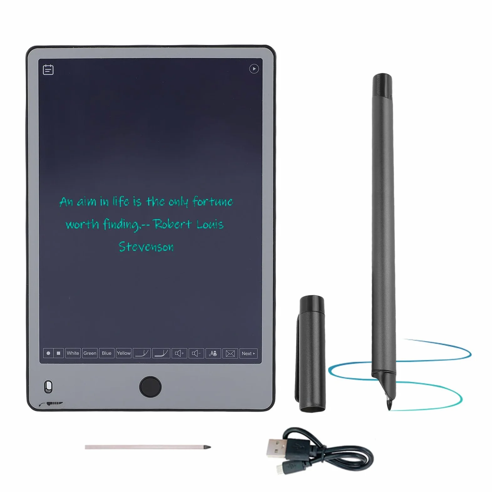 ASHATA Set di Schede di Scrittura di Penna Intelligente Digitale, Tablet a Mano AI con Note di Incontro Vocale di Archiviazione Cloud in Tempo Reale