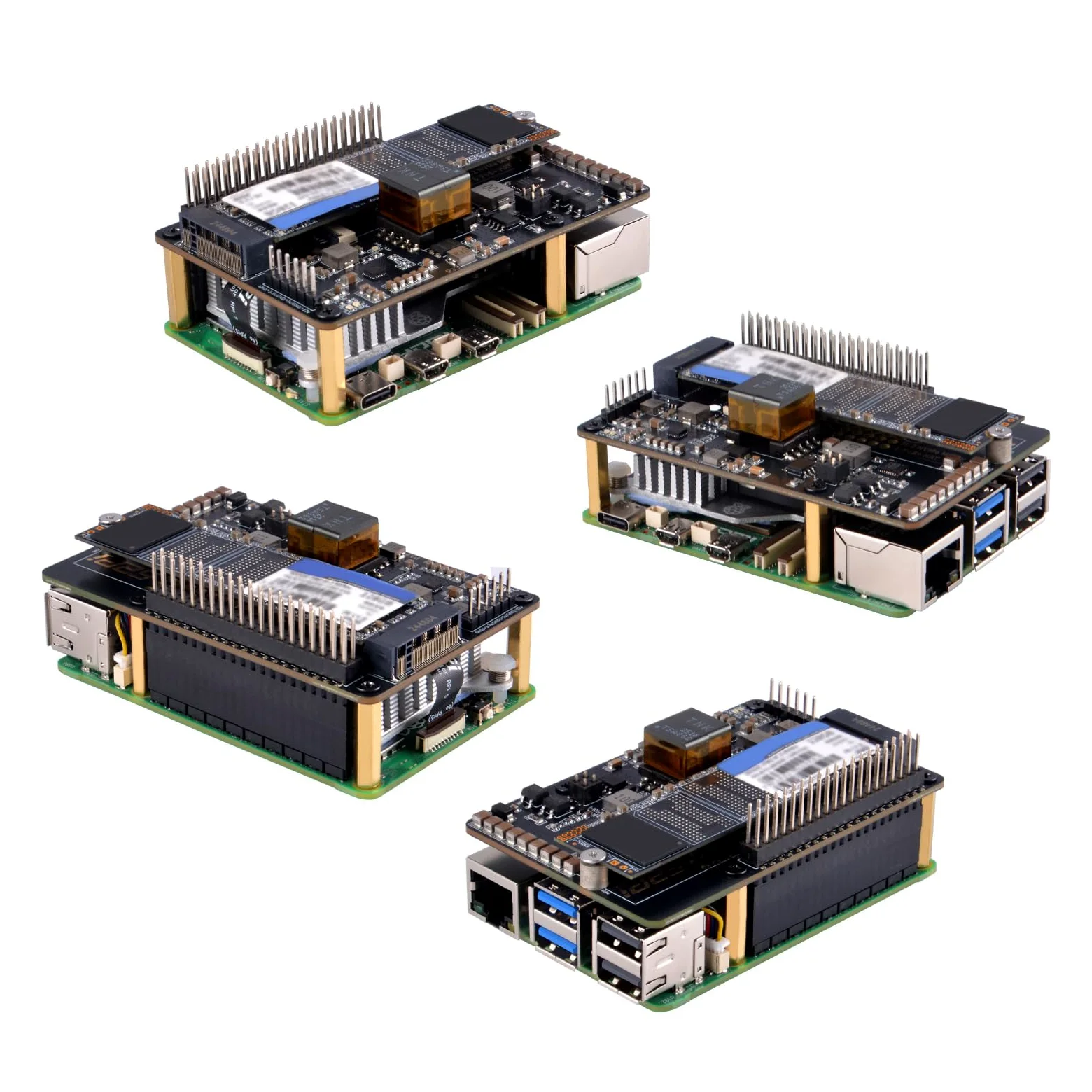 GeeekPi P33 M.2 NVME M-Key PoE+ Cappello per Raspberry Pi 5, con ufficiale Raspberry Pi 5 Active Cooler, Supporto M.2 NVMe SSD 2230 2242 2260 2280