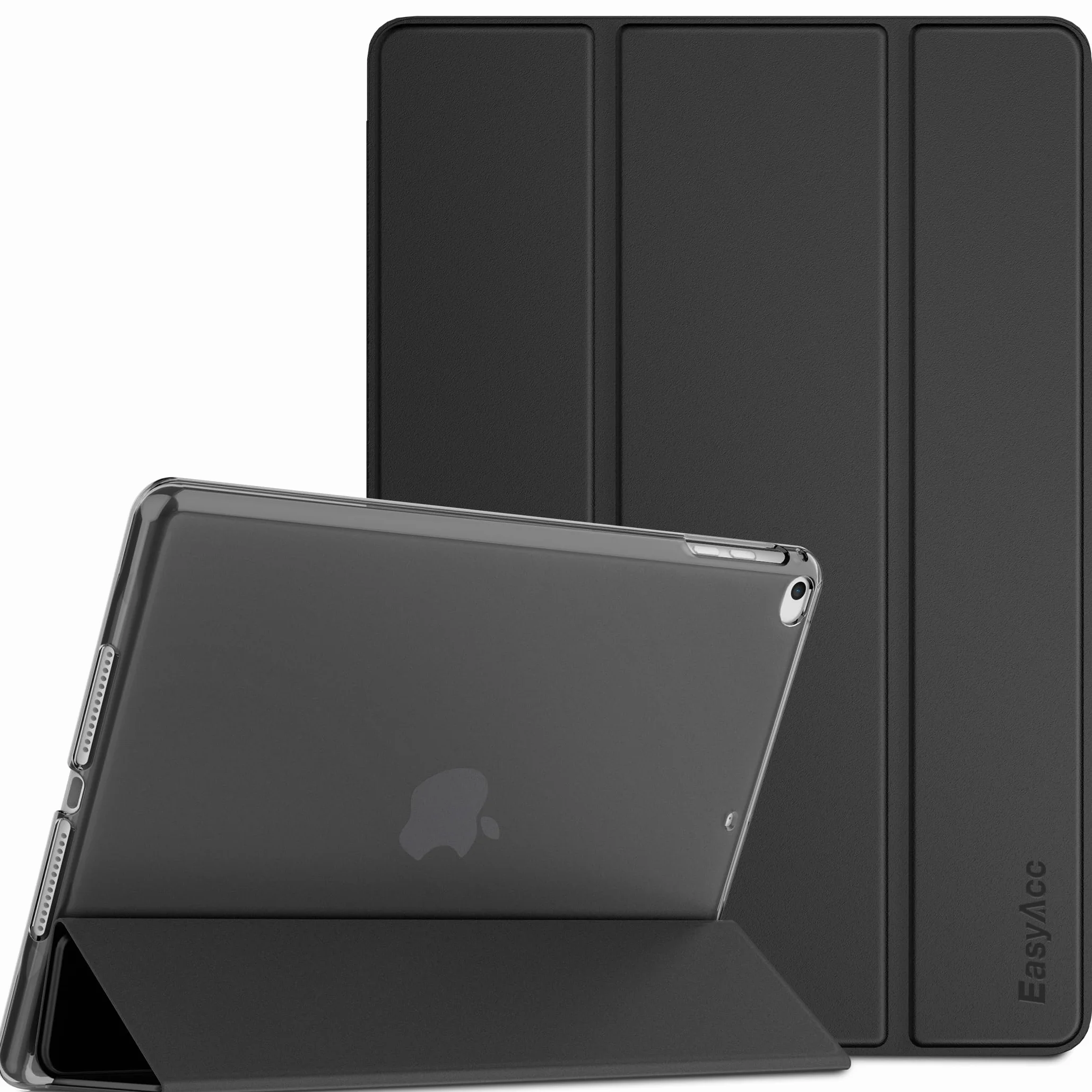 EasyAcc Custodia Tripla Ultra Sottile per iPad 9.7 2018/2017 6G 5G Air 1/2 - Nero