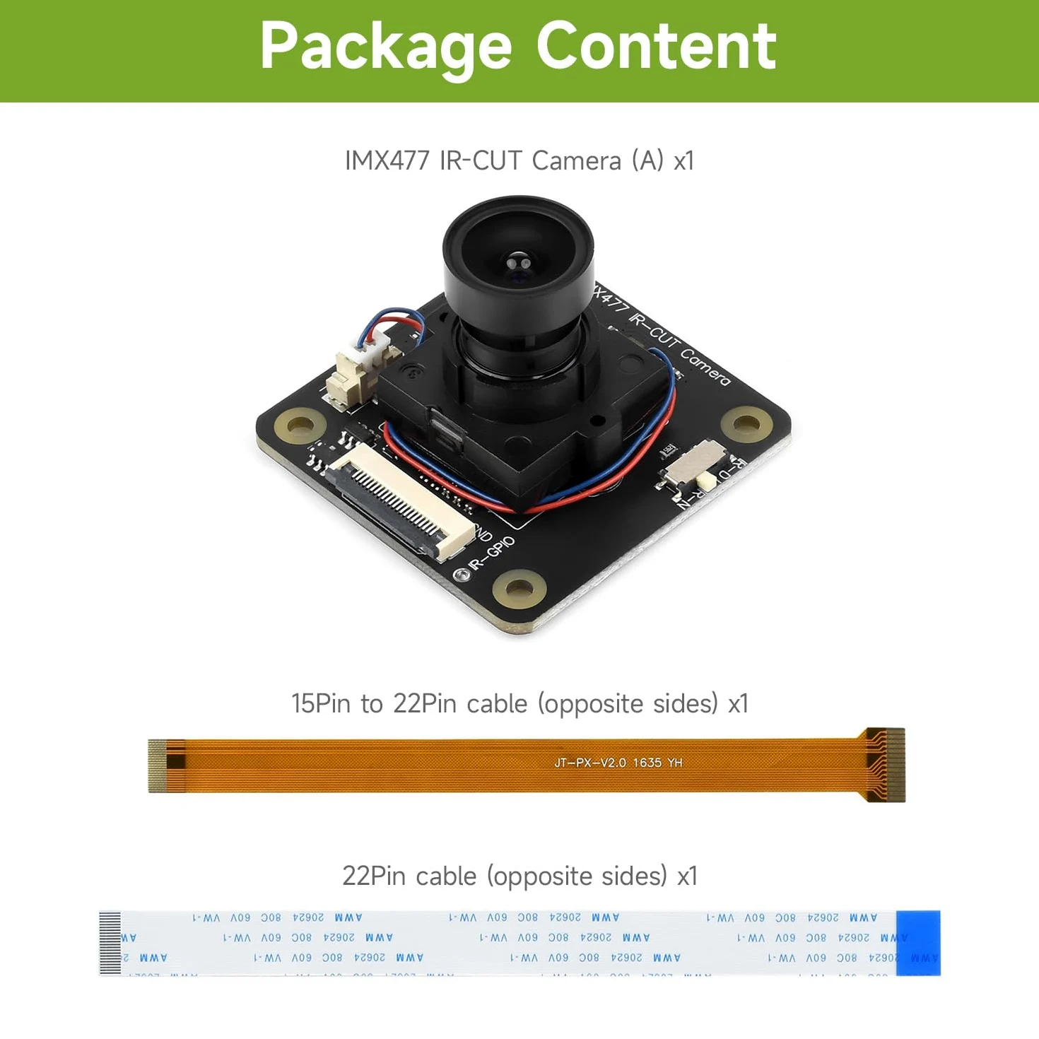 Waveshare IMX477 IR-CUT 12.3MP Camera (A) for Raspberry Pi/Jetson Nano