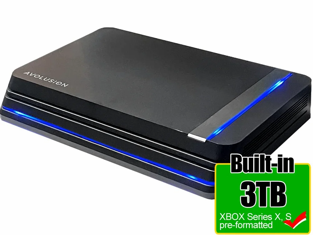 Avolusion HDDGear Pro X 3TB USB 3.0 Disco rigido esterno da gioco (per Xbox Series X|S) (rinnovato)
