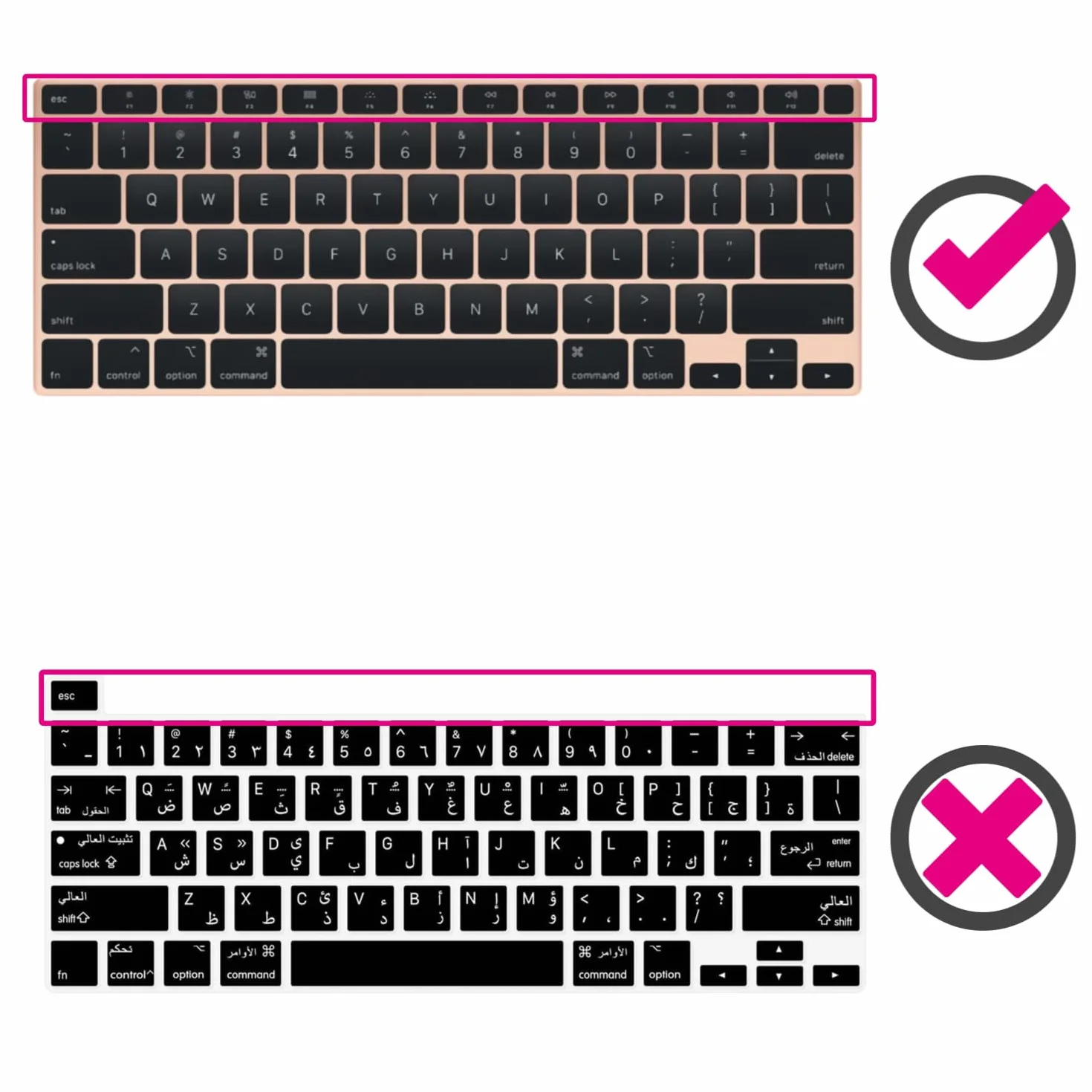 Copritastiera Silicone Inglese QWERTY per MacBook Air 13" A2179 (2020), A2337 (M1, 2020–2022) US/ANSI - Nero