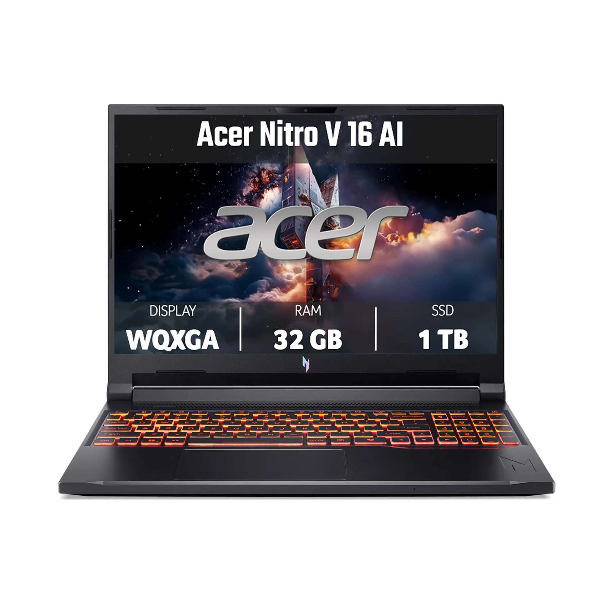 Acer Nitro V 16 AI PC Portatile Gaming Notebook, NVIDIA GeForce RTX 5070 8 GB, Ryzen AI 9 365, 32 GB DDR5, 1024 GB SSD, 16" WQXGA IPS 180 Hz, Windows 11 Home