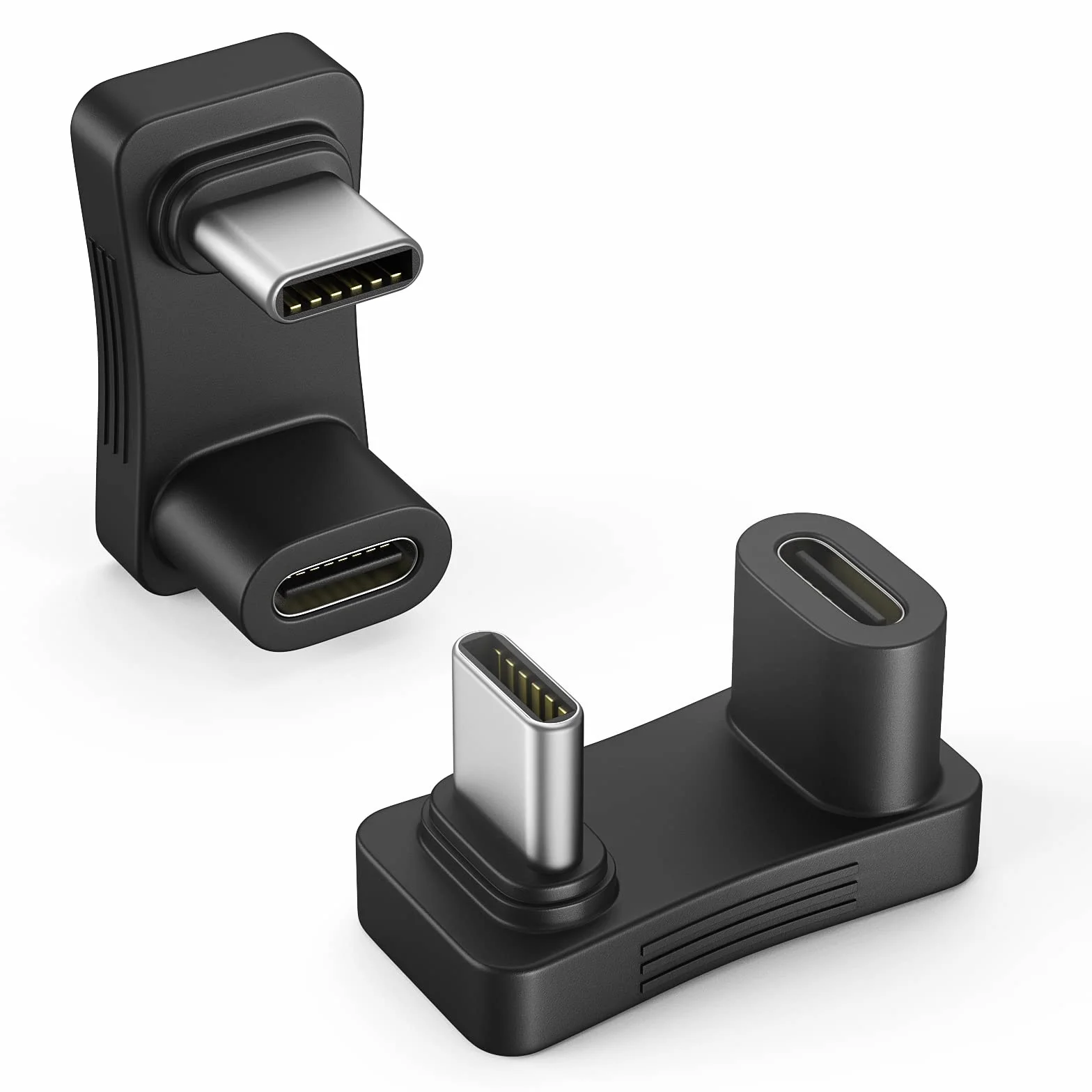 Moko 2 Pezzi Adattatori USB C a USB, 180° Adattatore USB C Maschio a USB-C Femmina a Forma di U, Connettore USB C con Ricarica Rapida per Steam Deck Switch PC Tablet Telefono