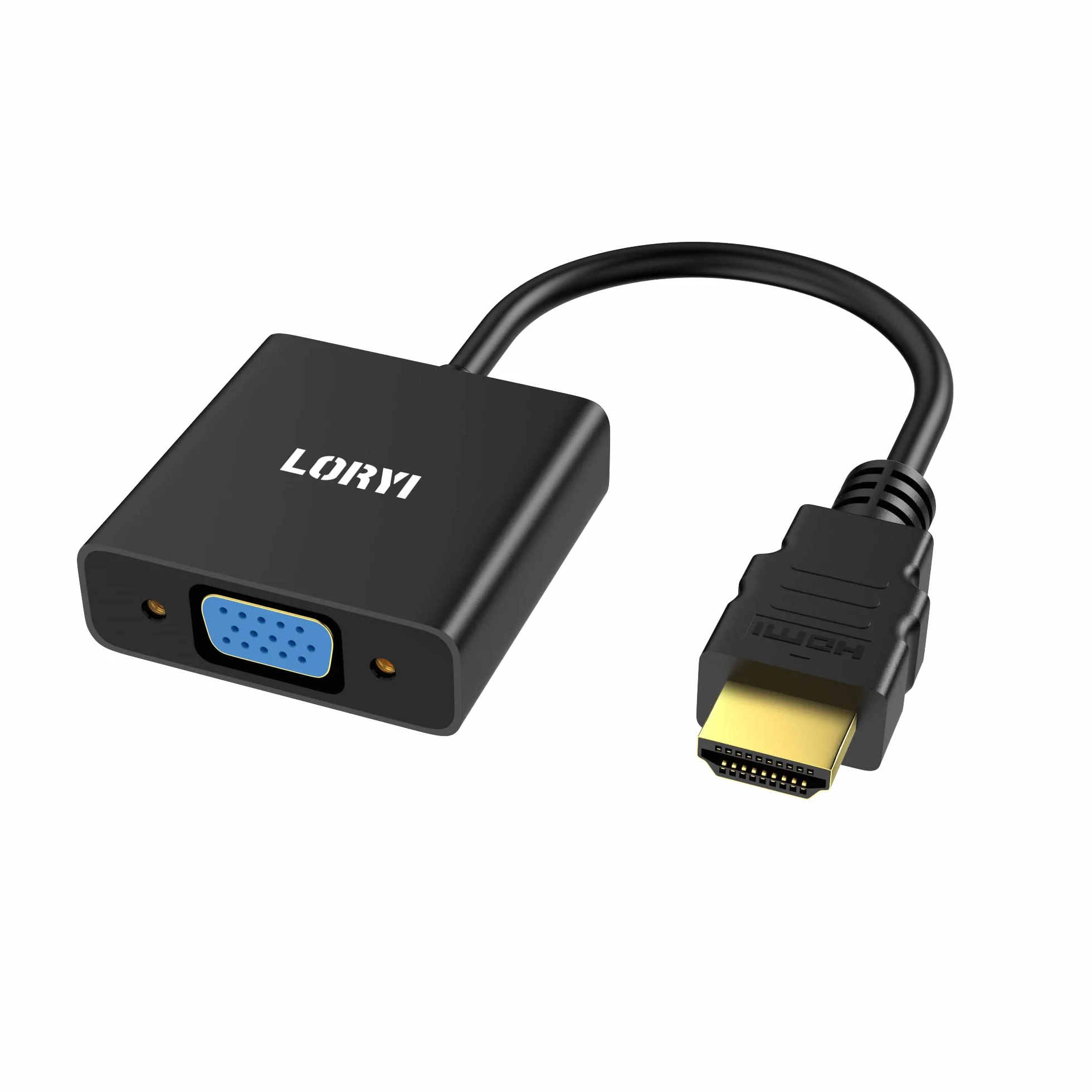 Adattatore HDMI a VGA, adattatore HDMI maschio a VGA femmina 1080P@60Hz, compatibile per computer, desktop, laptop, PC, monitor, proiettore, HDTV, Chromebook