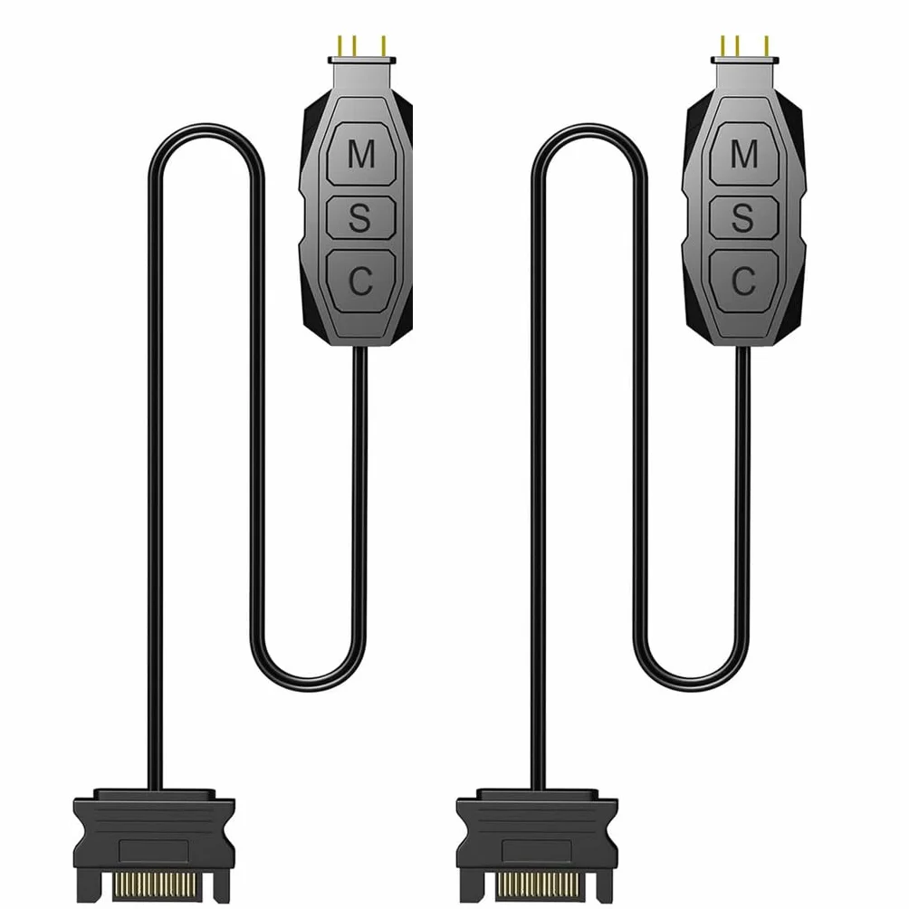 Gebildet Kit Controller ARGB per Ventole RGB per PC, Controller per Ventole RGB di Alimentazione SATA, Hub per Ventole ARGB per Computer, Controllo RGB e Singolo Effetto Luce