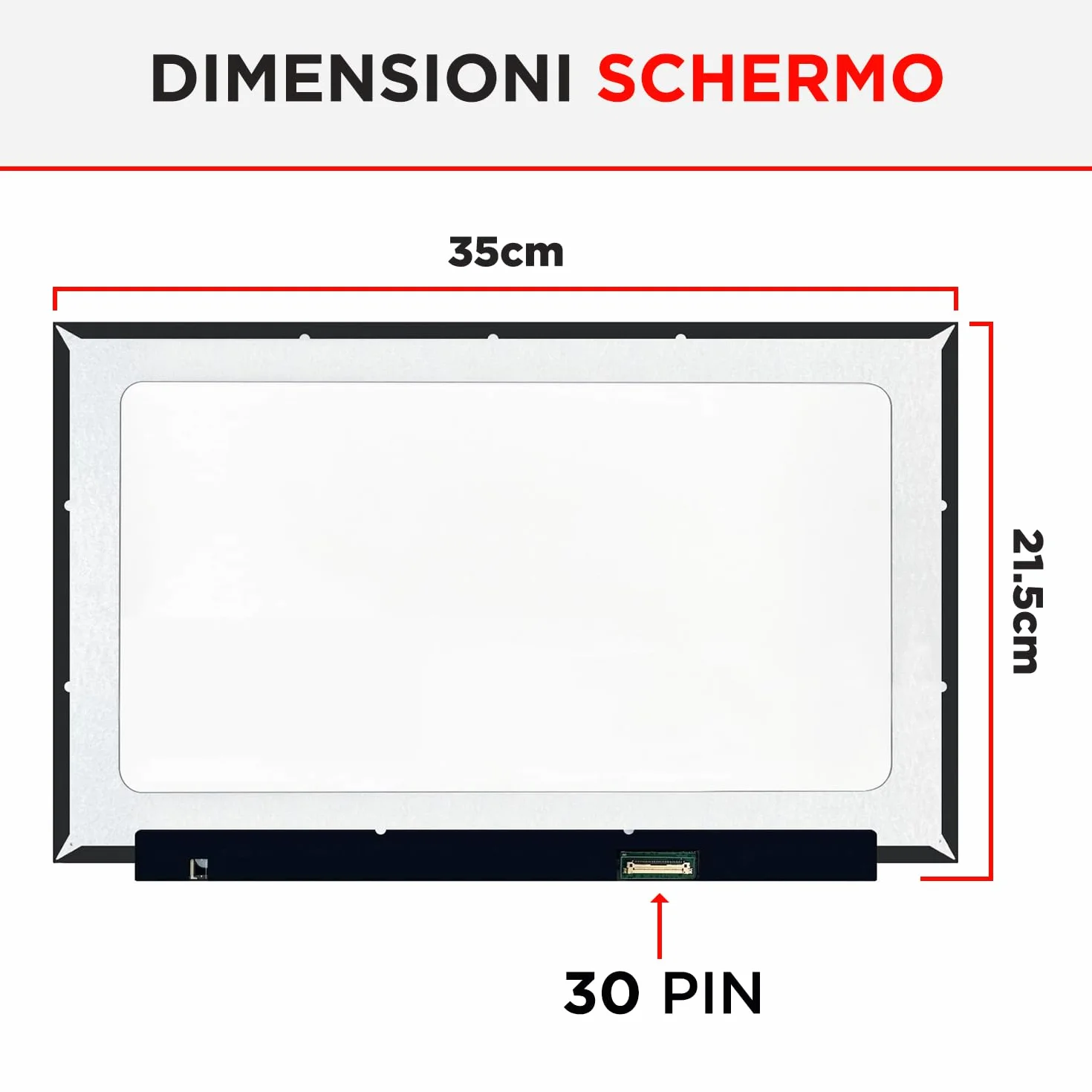 HiQ+ 15.6" Led Compatibile con B156HAN02.1 HW8C Full Hd IPS Display Schermo