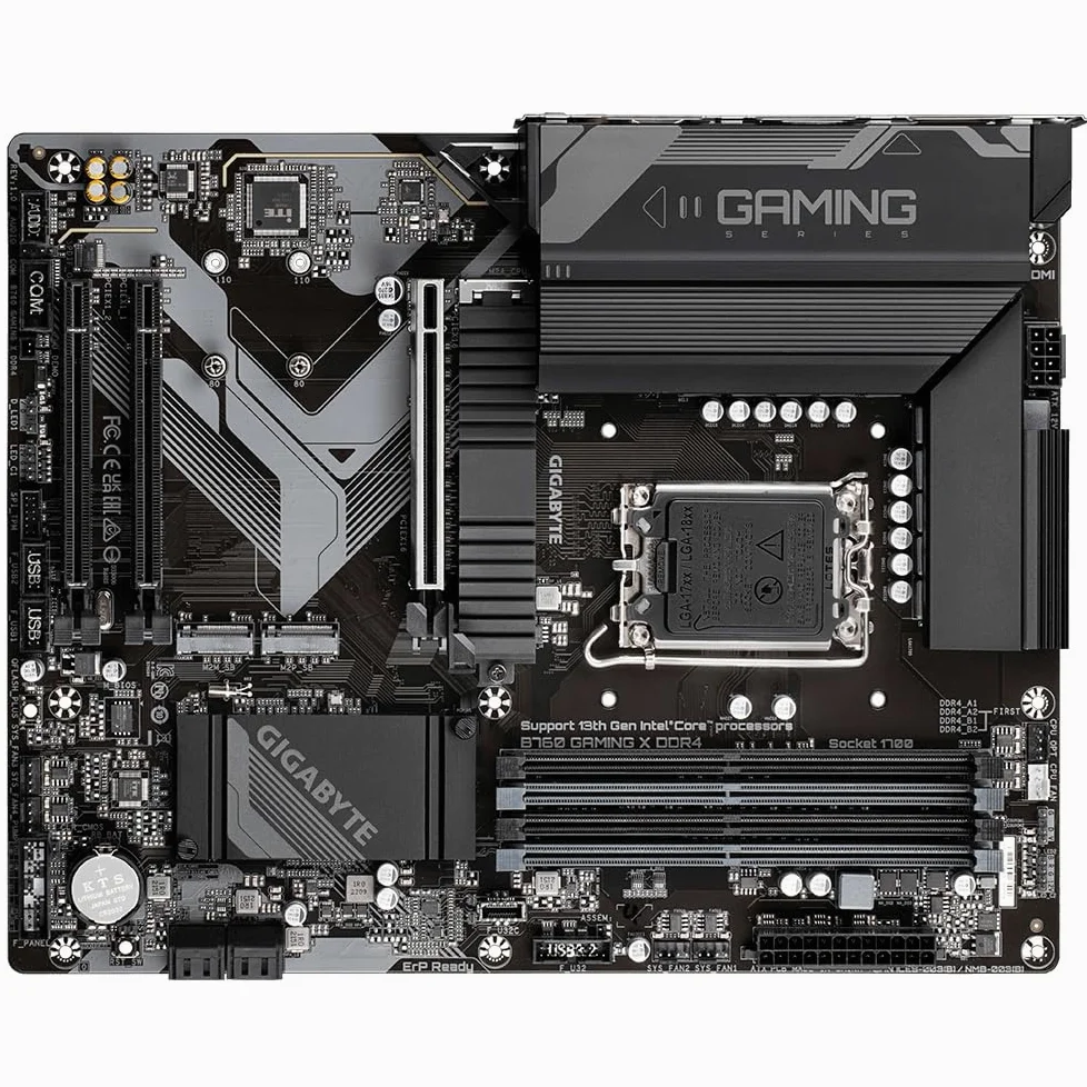 GIGABYTE B760 GAMING X DDR4 Scheda madre - Supporta CPU Intel Core di 14a generazione, VRM digitale a 8+1+1 fasi, fino a 5333MHz DDR4 (OC), 3xPCIe 4.0 M.2, LAN 2.5GbE, USB 3.2 Gen 2