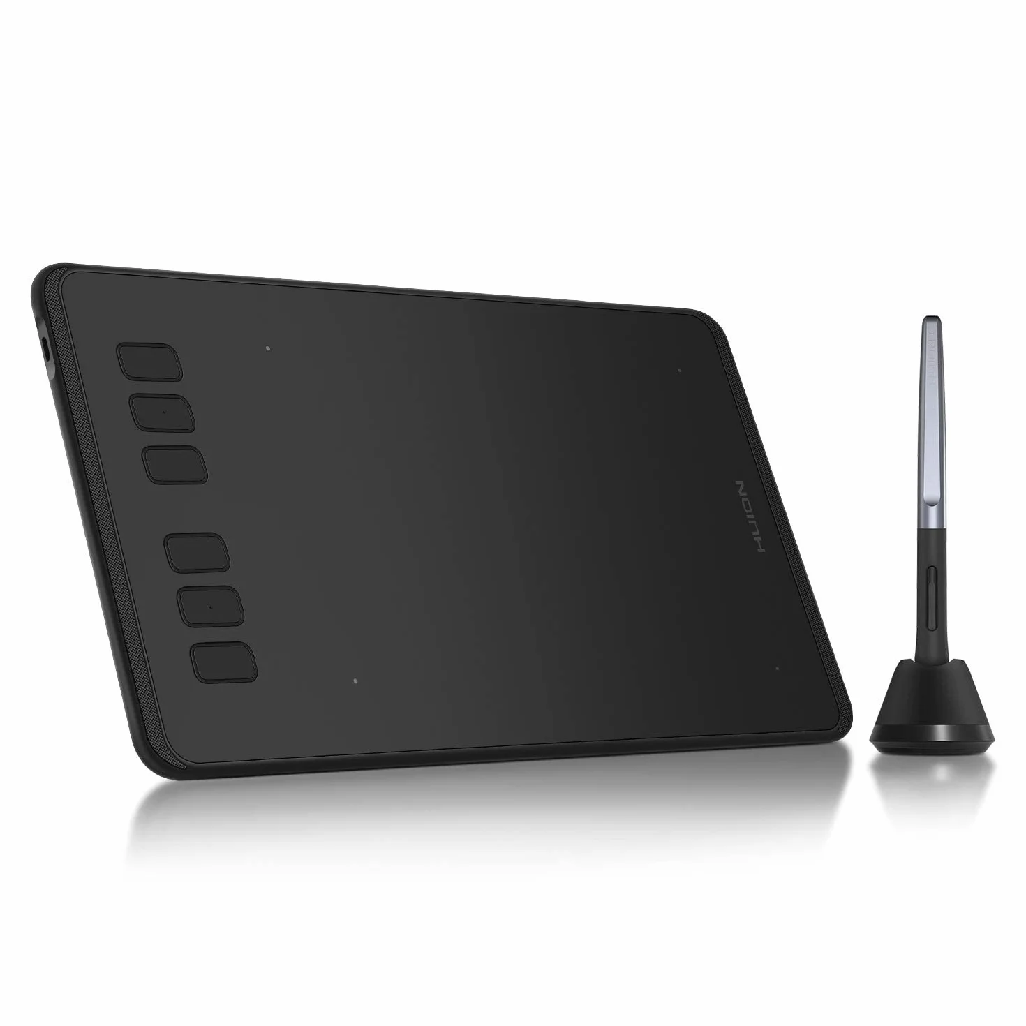Huion Inspiroy H640P Tavoletta Grafica con Penna Senza Batteria, 8192 Livelli di Pressione, 8 Tasti Express e 1 Tavoletta Grafica Digitale con Supporto Penna Supporta Windows, Mac e Android