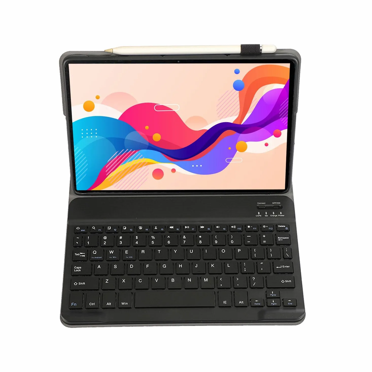 Custodia con Tastiera per Lenovo Tab M10 3ª Generazione da 10,1 Pollici Cover con Tastiera Wireless Magnetica Rimovibile QWERTY per Tab M10 (3ª Generazione), Nero