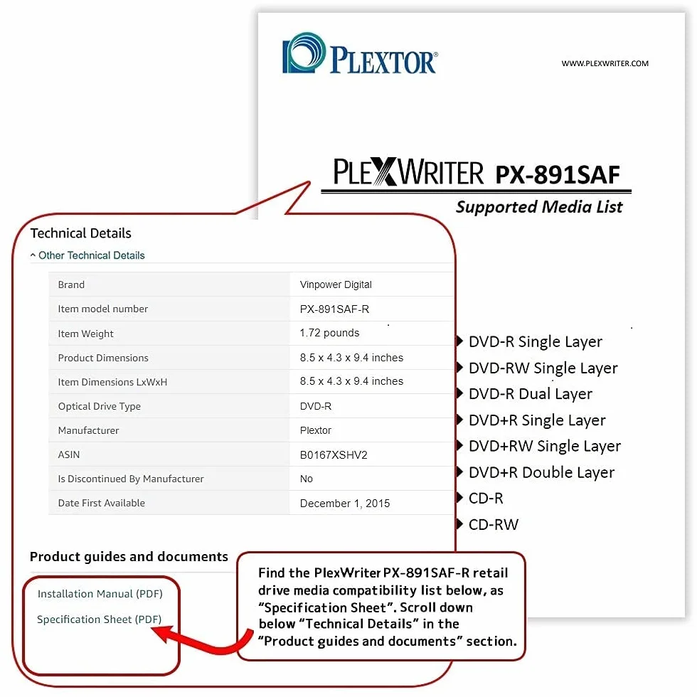 Plextor PX-891SAF-R 24 x SATA DVD + / - RW Dual Layer MASTERIZZATORE