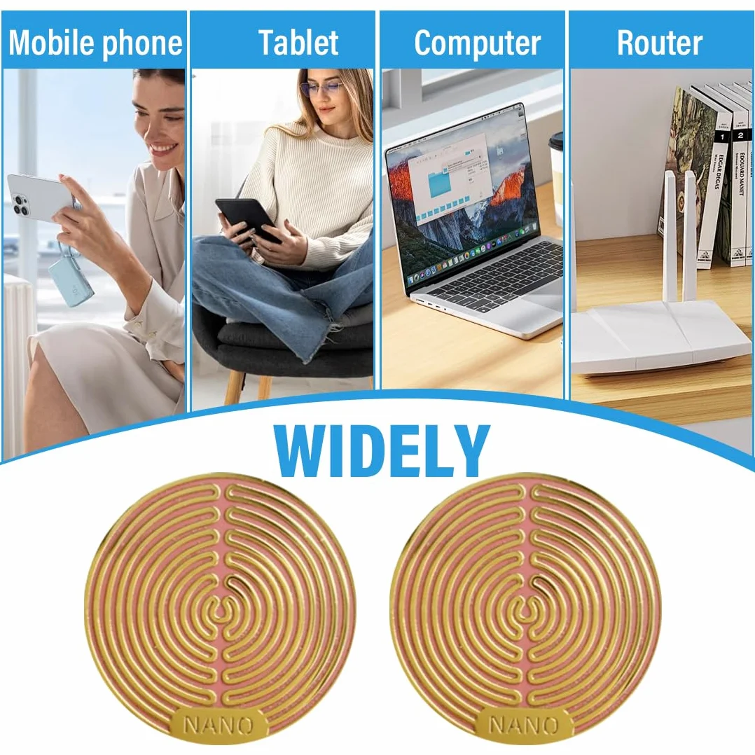 Adesivo Protezione EMF Blocco Radiazioni 2 Pezzi per Telefono Laptop Tablet