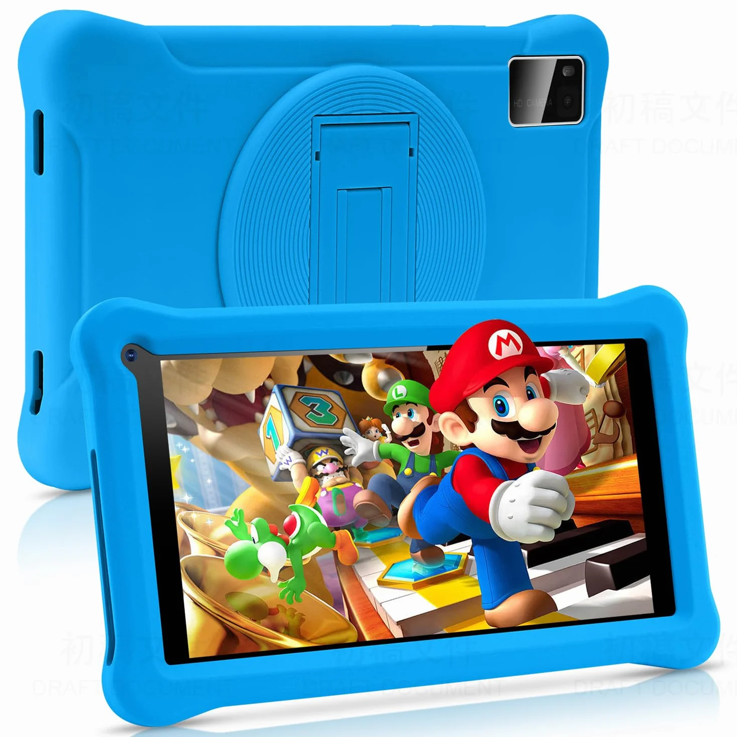 Tablet per Bambini 7 Pollici 8GB RAM 64GB ROM (TF CARD 128GB) Google Certificated Wifi Tablet PC con Custodia Protettiva Antiurto