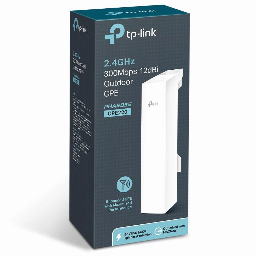 TP-LINK CPE220 300Mbit/s Supporto Power over Ethernet (PoE) Bianco punto accesso WLAN