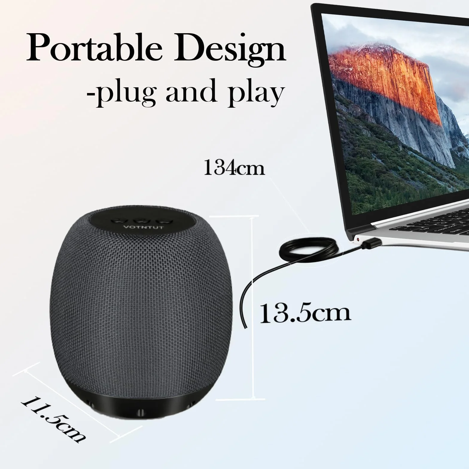 ZETIY Mini Altoparlante per PC, Casse PC USB Stereo Sound, Design Antiscivolo, Portatile Speakers Soundbar per Desktop Notebook Laptop Cellulare