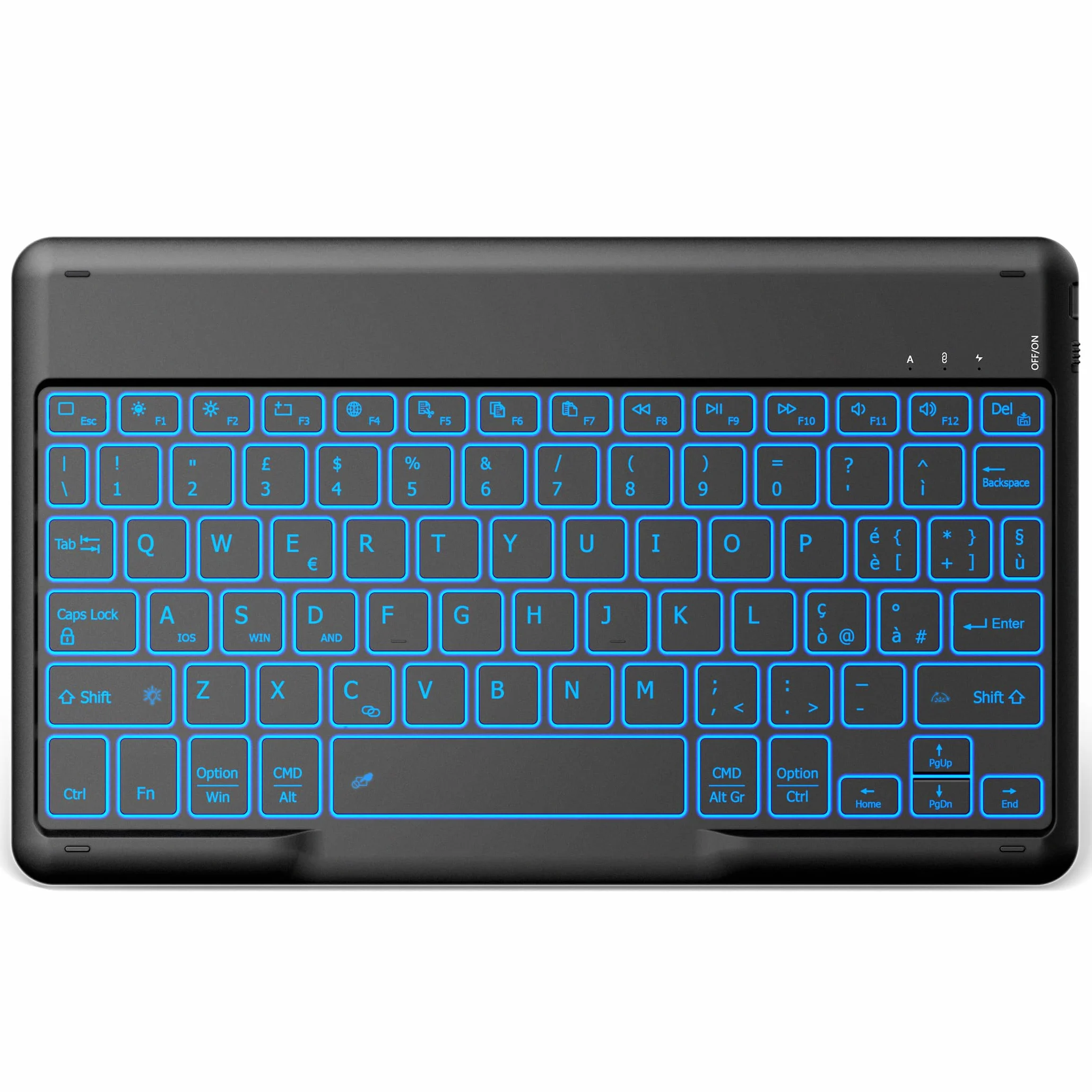 EasyAcc Tastiera Bluetooth Wireless con Windows/Android/iOS, Tastiera Portatile con Tablet Layout Italia, Tastiera Tablet, Retroilluminata