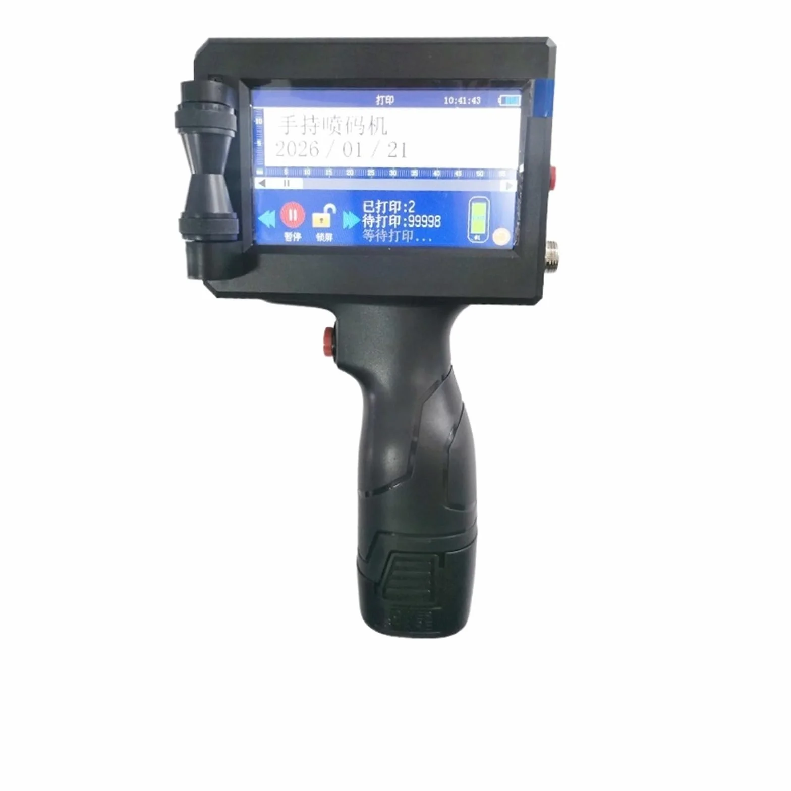 Stampante a getto d'inchiostro portatile Stampante a getto d'inchiostro manuale con codice QR for data piccola intelligente Borsa Su Cartone, Legno
