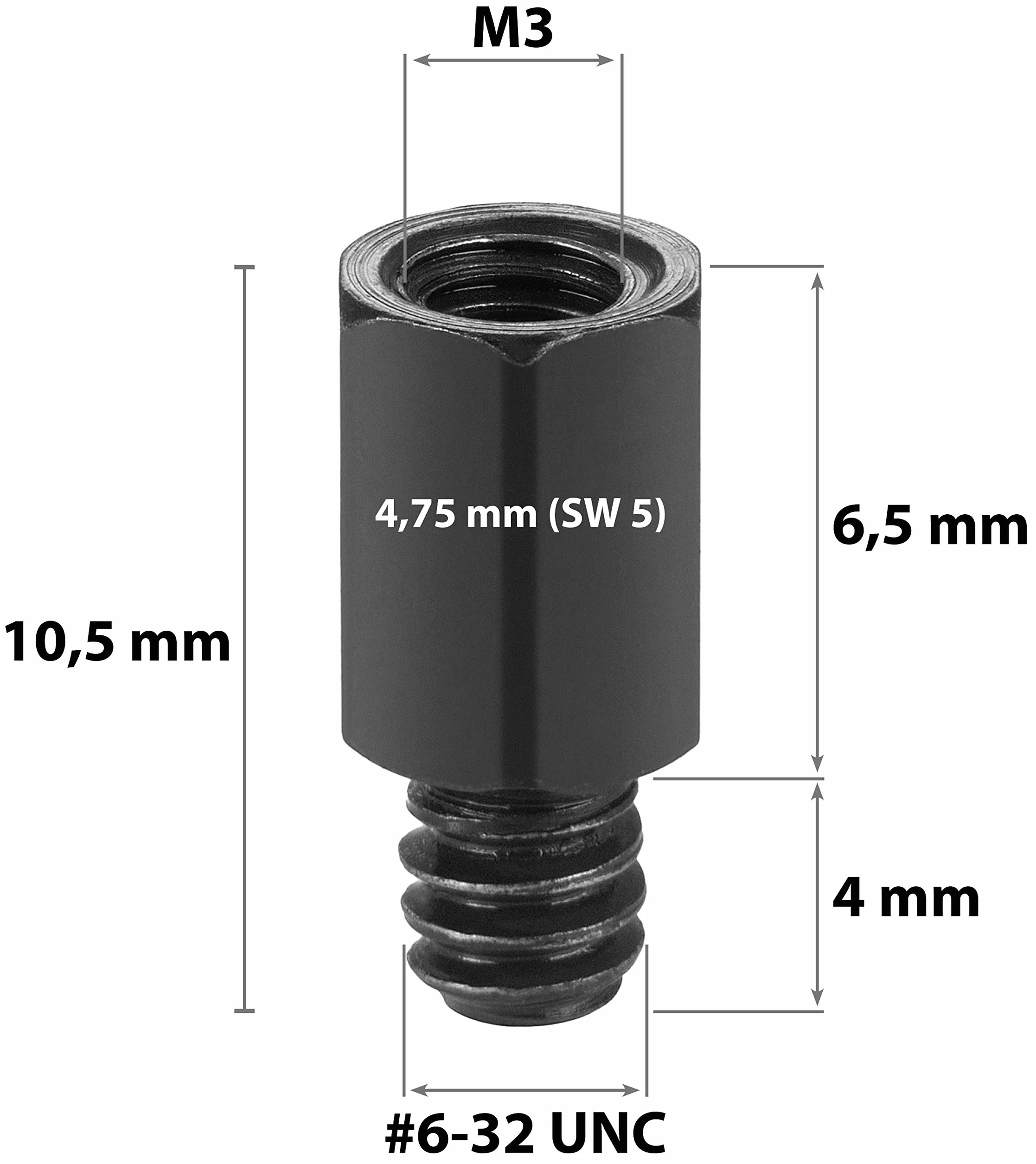 Poppstar 50x Distanziali Scheda Madre (#6-32 x 6,5+4 con M3) Kit di Montaggio Standoff