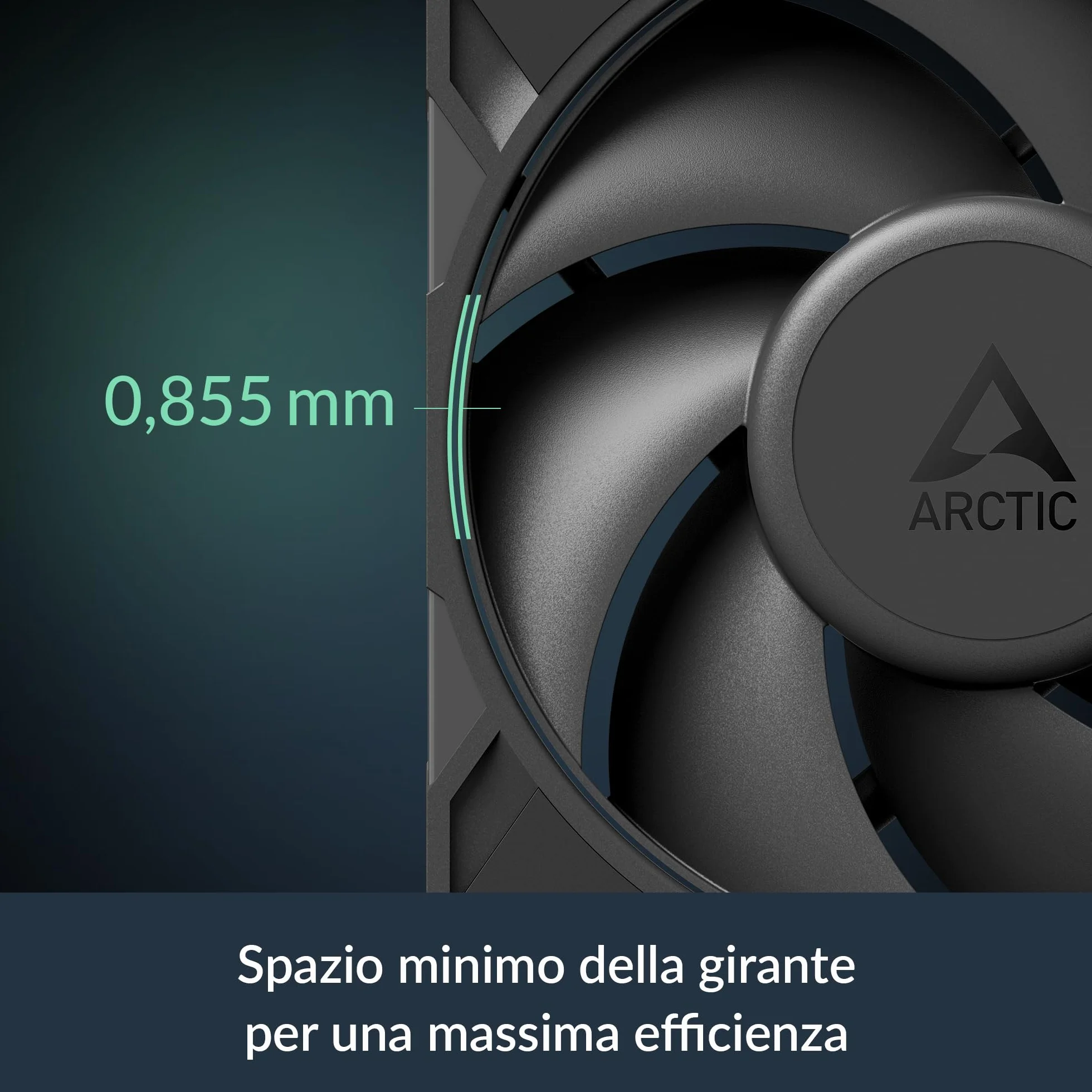 ARCTIC P12 Pro - Ventola Potente Premium, Ventola PWM da 120 mm, 600-3000 rpm, 0 rpm <5% PWM, Cuscinetto Idrodinamico, a 4 Pin - Nero