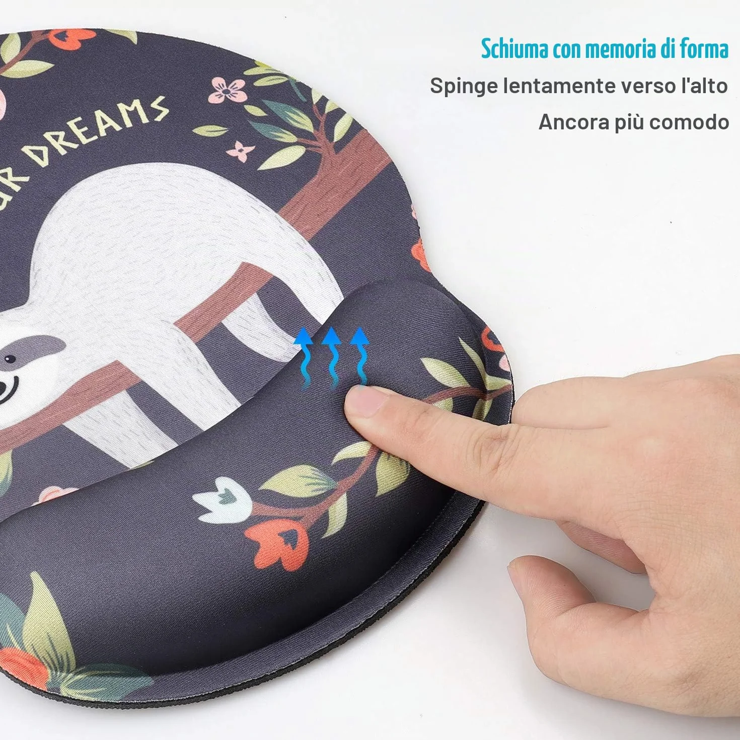 AOKSUNOVA Tappetino per il mouse ergonomico, con poggiapolsi