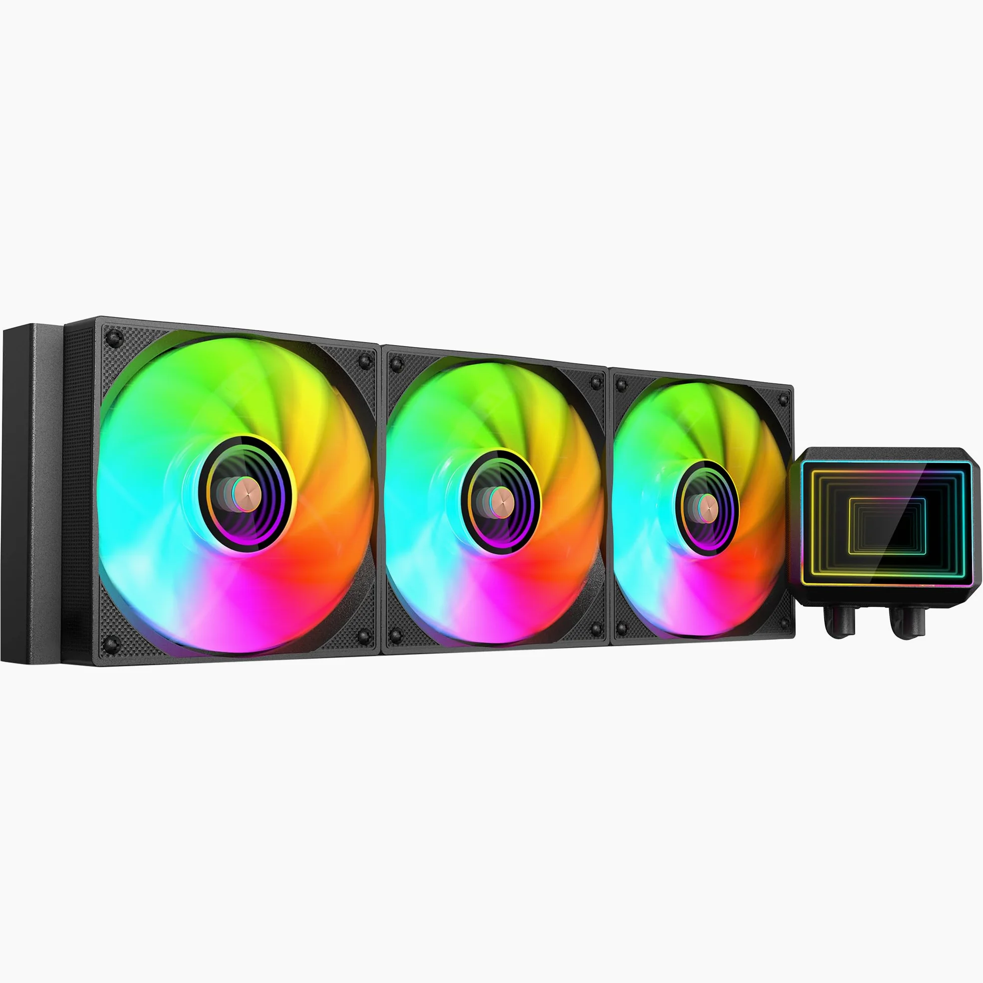 Mars Gaming ML-TWO360, Raffreddamento a Liquido AIO 600W TDP, 3x Ventola ARGB Infinity Mirror 12cm FDB, Nucleo in Rame e Alluminio, Pompa Opti-Chamber 4ª Generazione e Microcanali, Nero
