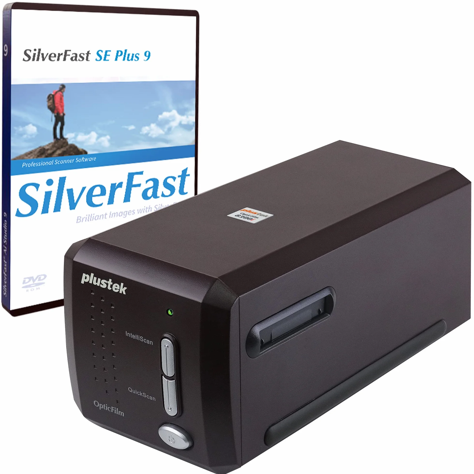 Plustek OpticFilm 8300i SE Scanner 35 mm Negativi Diapositive SilverFast SE Plus 9 QuickScan Plus Mac Windows