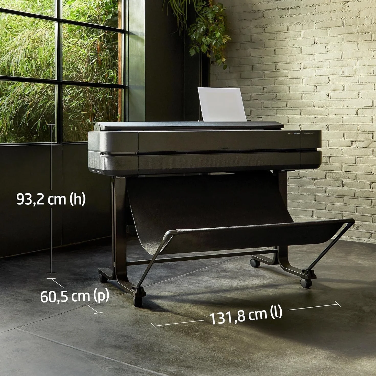 HP DesignJet T650 Stampante per Grandi Formati da 91 cm 5HB10A, Formati supportati da A4 ad A0, velocità 82 Pagine A1 all’Ora, Gigabit Ethernet, USB Hi-Speed 2.0, Wi-Fi, Garanzia 2 Anni, Nero