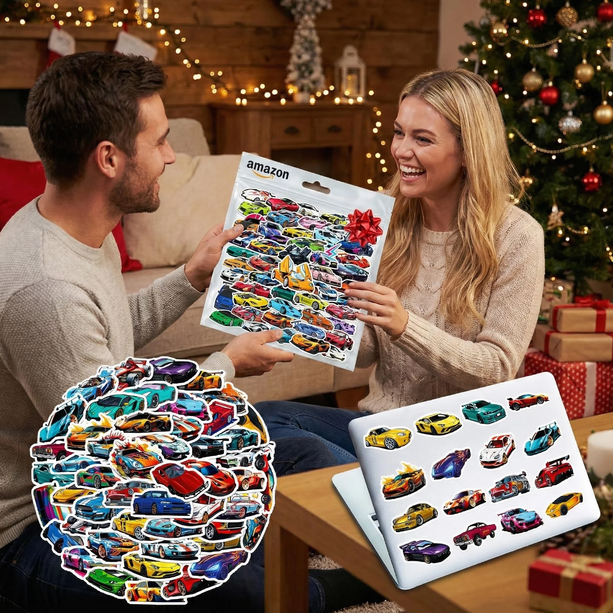 100 Adesivi da Corsa per Auto e Oggetti – Adesivi Decorativi da Cartone Animato per Bambini, Impermeabili, Autoadesivi per Chitarra, Skateboard, Album e Fai-da-Te.