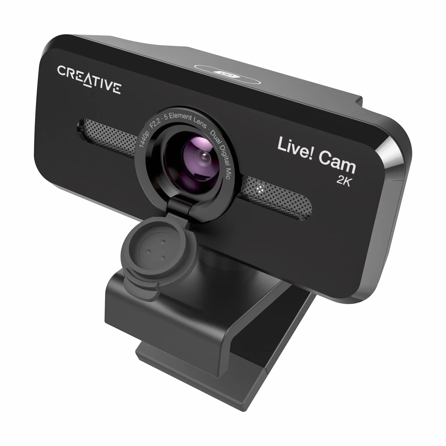 Creative Live! Cam SYNC V3 2K QHD USB Webcam con Zoom Digitale 4X e microfoni, HD 1080p, FOV Fino a 95°, copriobiettivo per la Privacy, per PC e Mac