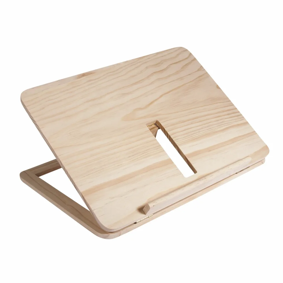 Rayher Leggio da Tavolo Regolabile in Legno Naturale FSC 28x21x3,4 cm per Libri Tablet iPad