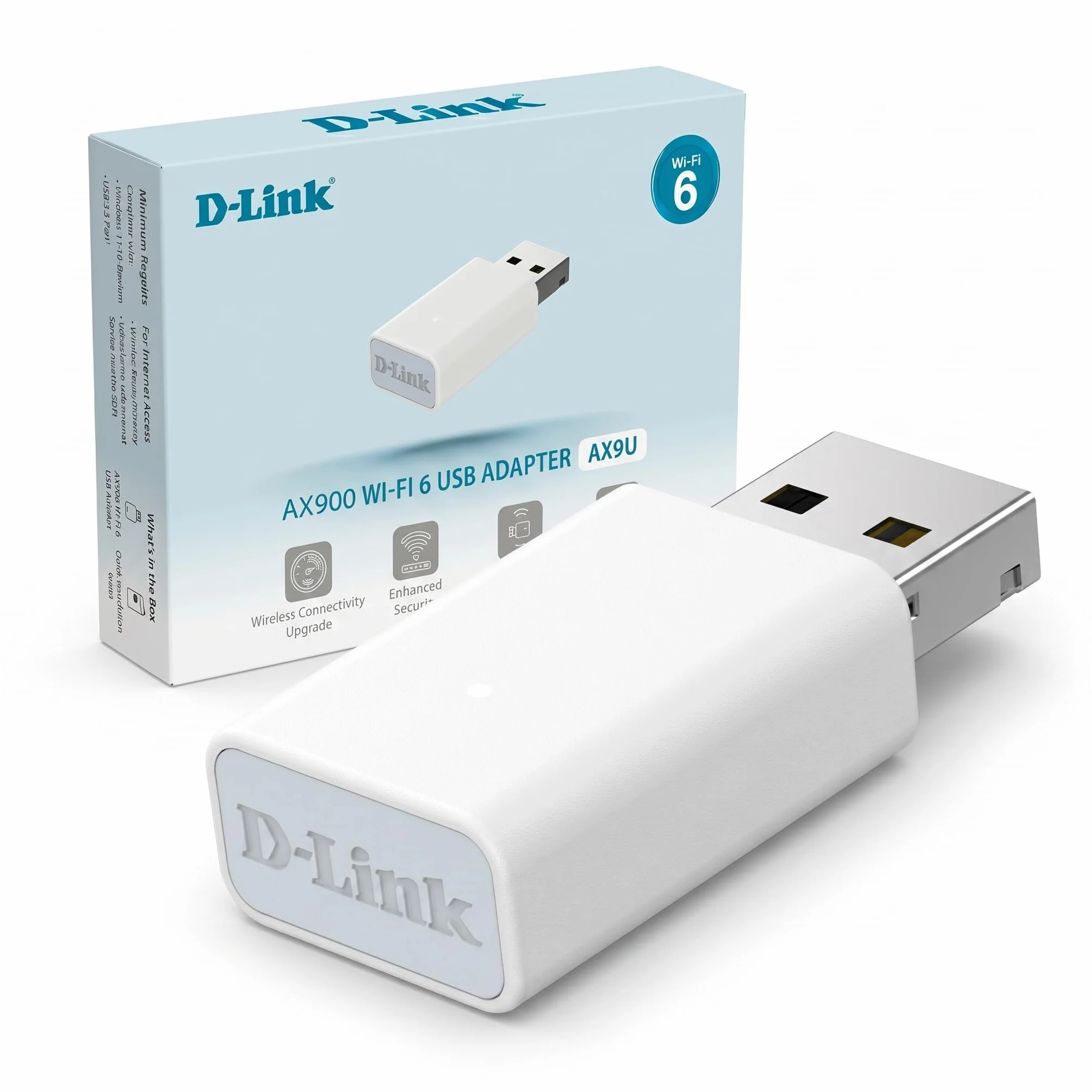 D-Link AX9U AX900 Chiavetta Wi-Fi 6 USB Adattatore MU-MIMO Dual Band BT 5.3i WPA3