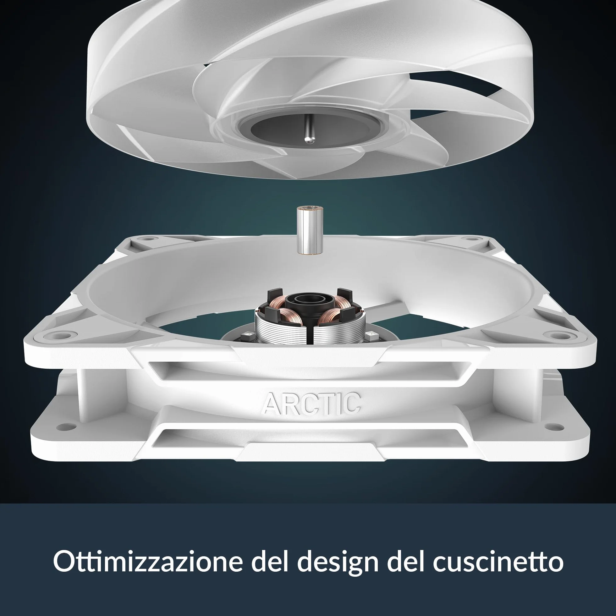 ARCTIC P12 Pro A-RGB (White) - 3 Pezzi - Ventola Potente Premium, Ventola PWM 120 mm con Sdoppiatore per Cavi Y, 600-3000 rpm, 0 rpm <5% PWM, RGB digitale 5V, Cuscinetto Idrodinamico, a 4 Pin
