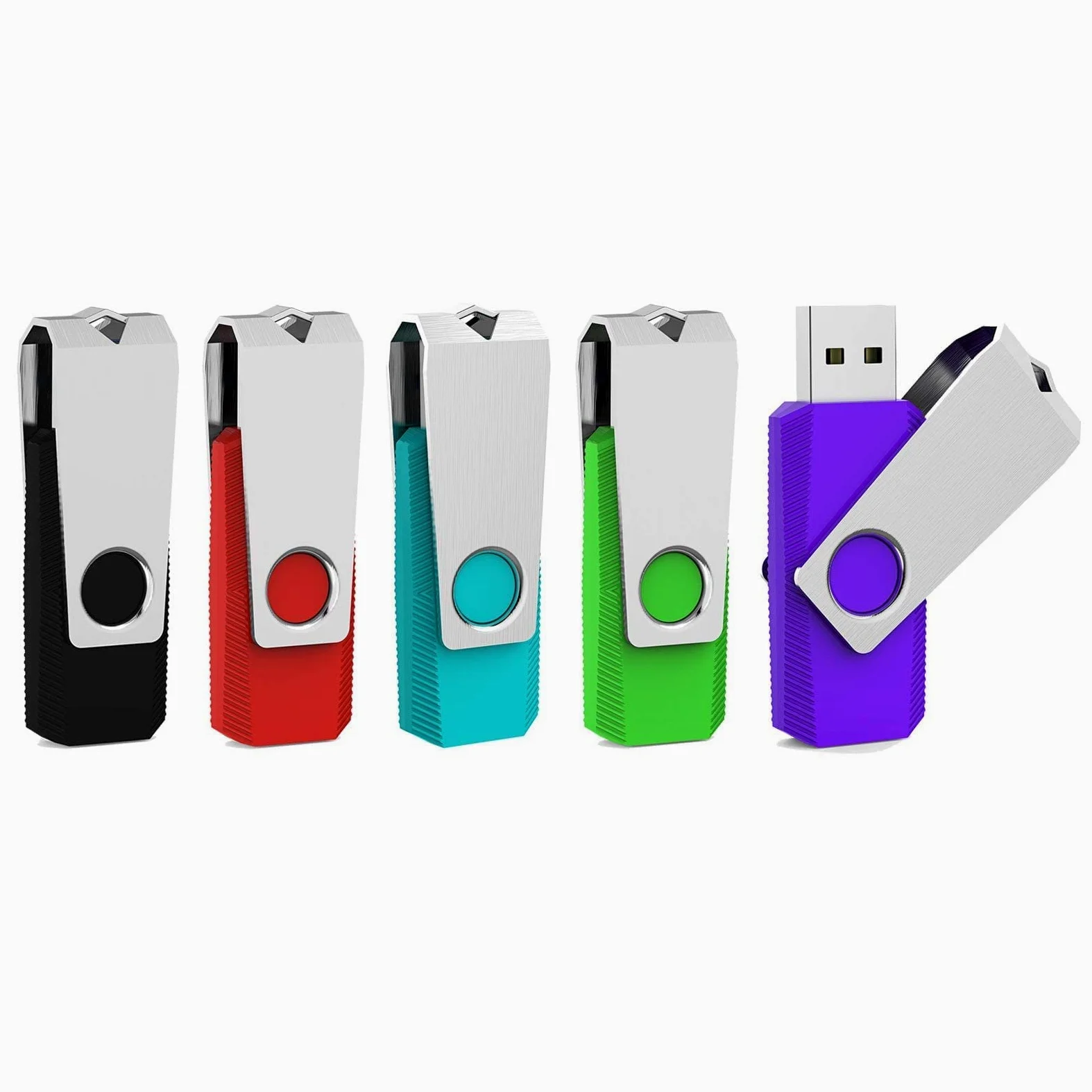 Aiibe Chiavetta USB 3.0 da 128 GB, 128 GB, chiavetta USB 3.0, unità da 128 GB, chiavetta da 128 GB, unità USB da 128 GB, confezione multipla (128 G, 5 colori misti: nero, rosso, ciano, verde, viola)