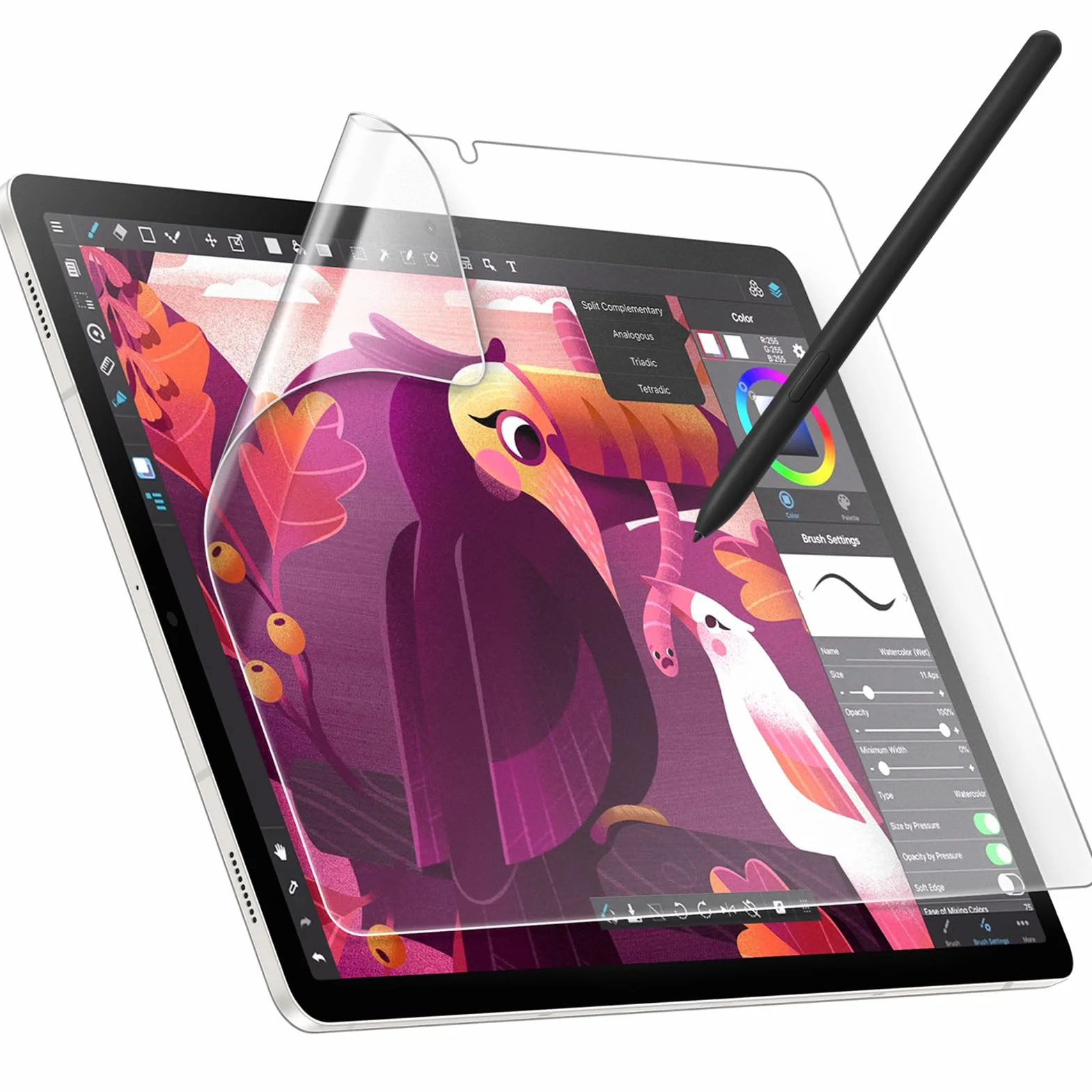 JETech Carta Pellicola Protettiva Antiriflesso per Samsung Galaxy Tab S10 Plus, Tab S9 Plus, Tab S9 FE Plus 12,4 Pollici, Opaca PET per Disegno