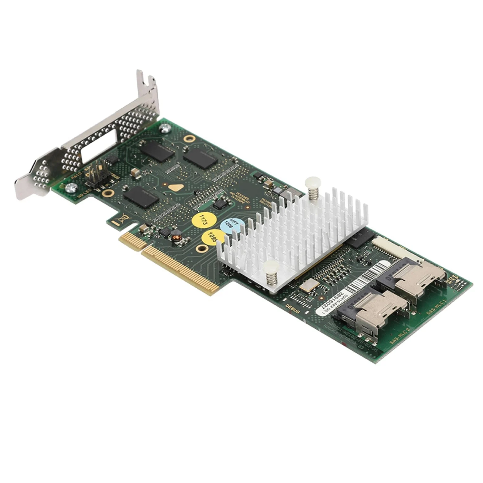 Akozon Connettore Mini SAS SFF 8087 X4, D2616 SAS2108 SATA Raid 6Gbs 512M Cache Array Controller PCI Scheda Baffle Basso Otto Porte SATA Interne