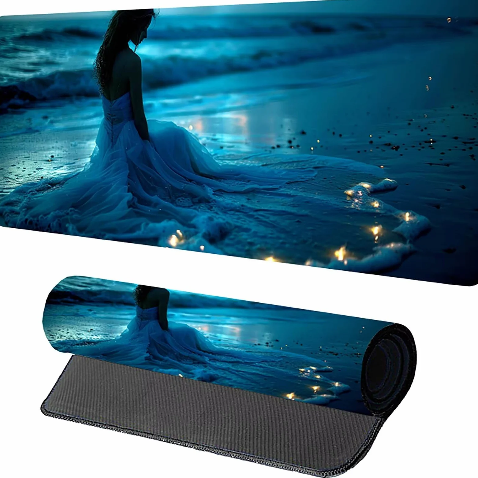 Tappetino Mouse XXL 1500 x 800 mm, Tappetino Mouse Donna, Gaming Mousepad Migliorare la Velocità e la Precisione, Mouse Pad con Base in Gomma Antiscivolo, Ufficio Accessori Gaming, Grigio V-7262