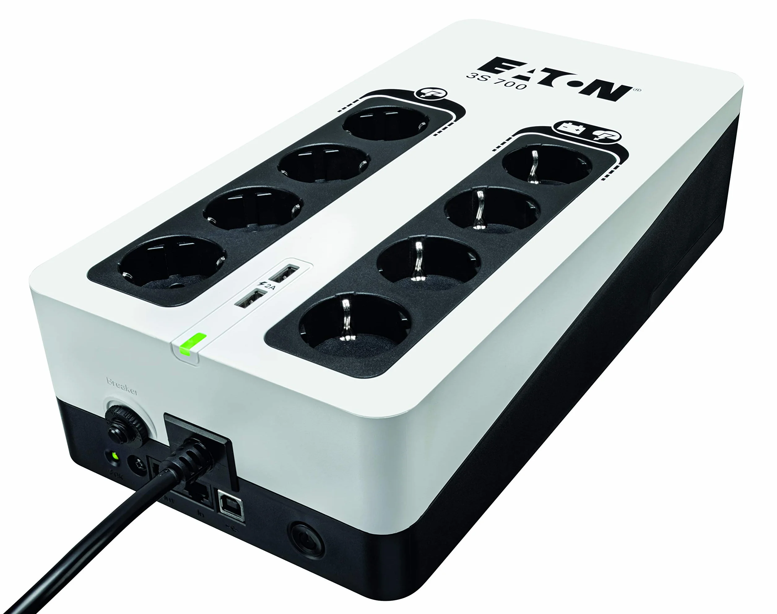 Eaton UPS 3S 700 DIN 700VA 8 prese DIN USB Type-A 3700D